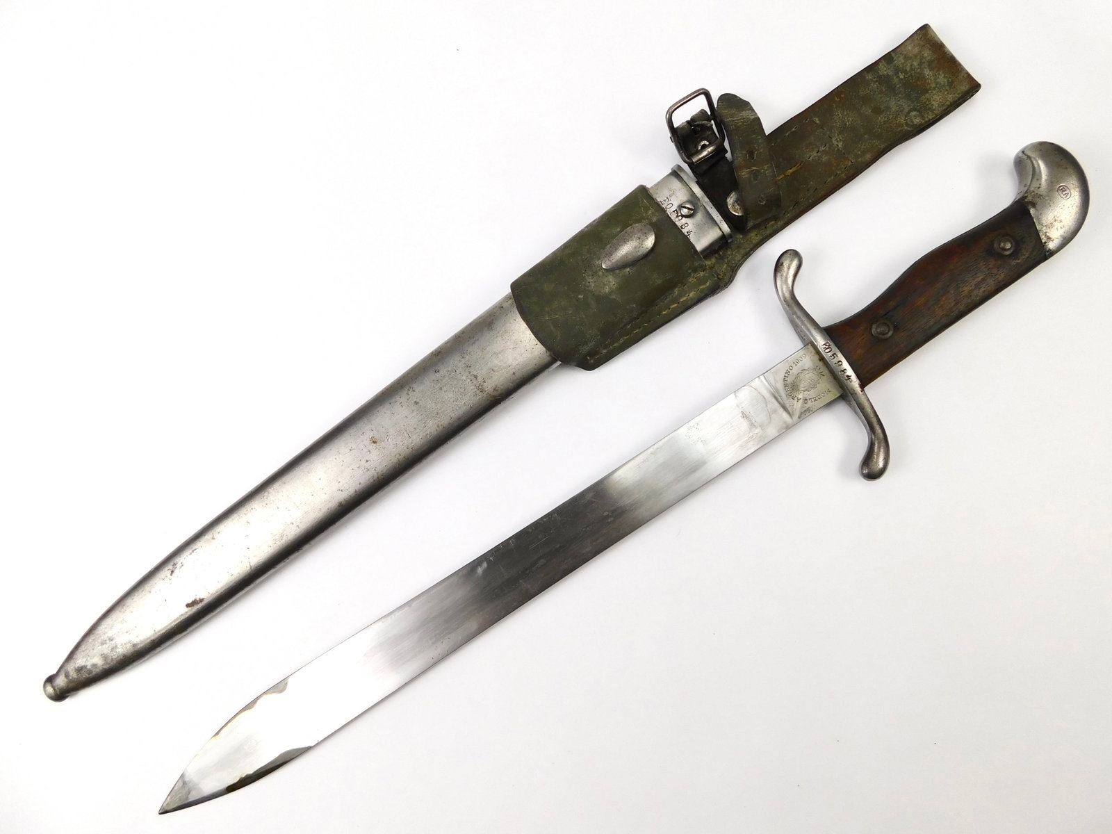 Argentinian WW1 German Made Model 1909 Short Sword w/ Scabbard Frog Matching # (1 of 19)