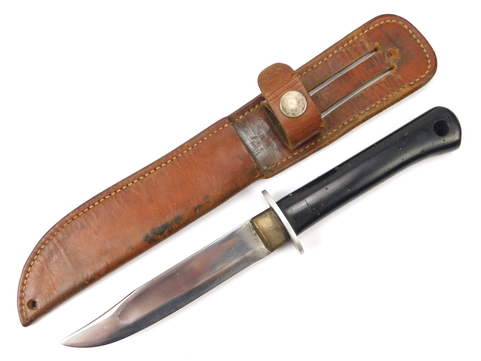 US WW2 Custom Made Handmade Sword Blade Theater Fighting Knife w/ Sheath (1 of 15)