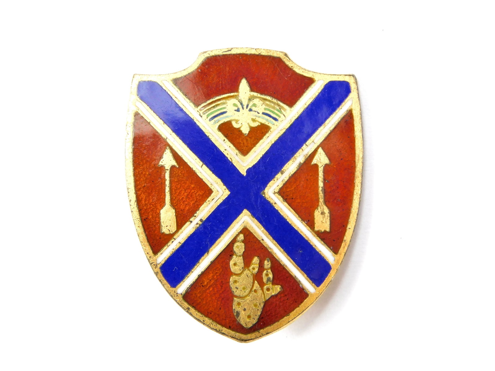 Vintage US Army Military Regimental Enameled Pin Badge NS Meyer Inc. (1 of 4)