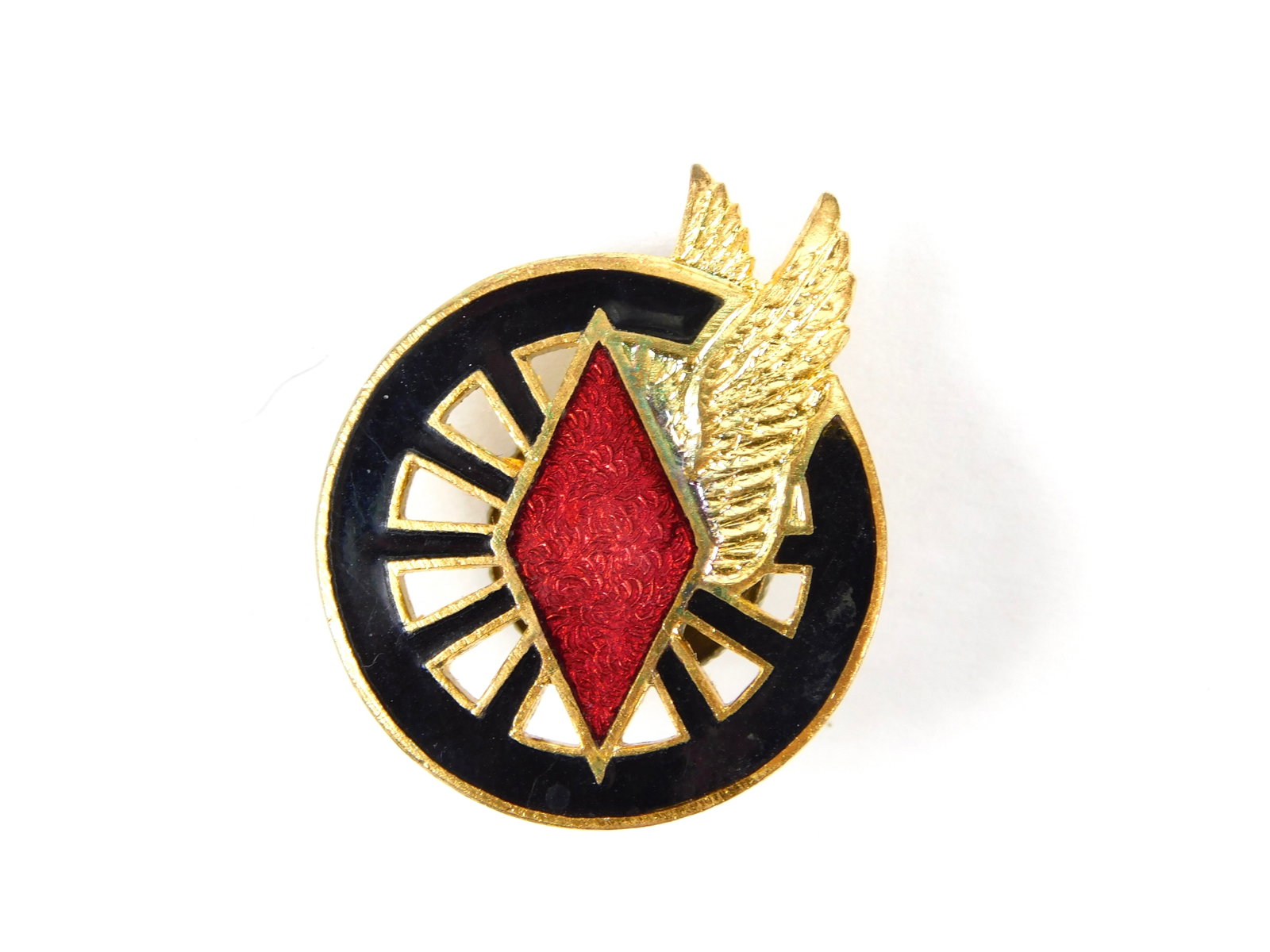 Vintage US NS Meyer Inc Army Military Regimental Enameled Pin Badge Wings (1 of 4)