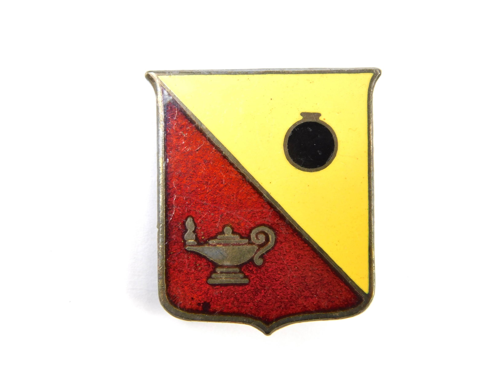 Vintage US N.S. Meyer New York Military Sterling Silver Enameled Pin Badge (1 of 4)