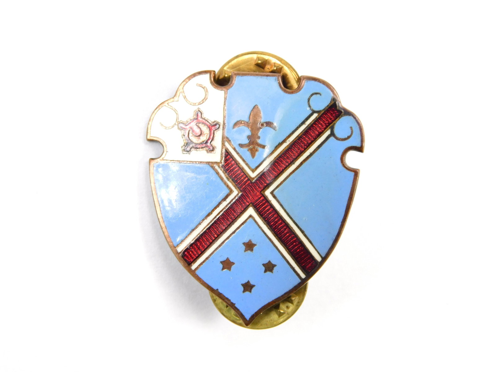 Vintage US Tokyo Japan Made Korean War Wellington Box 1064 Enameled Pin Badge (1 of 4)