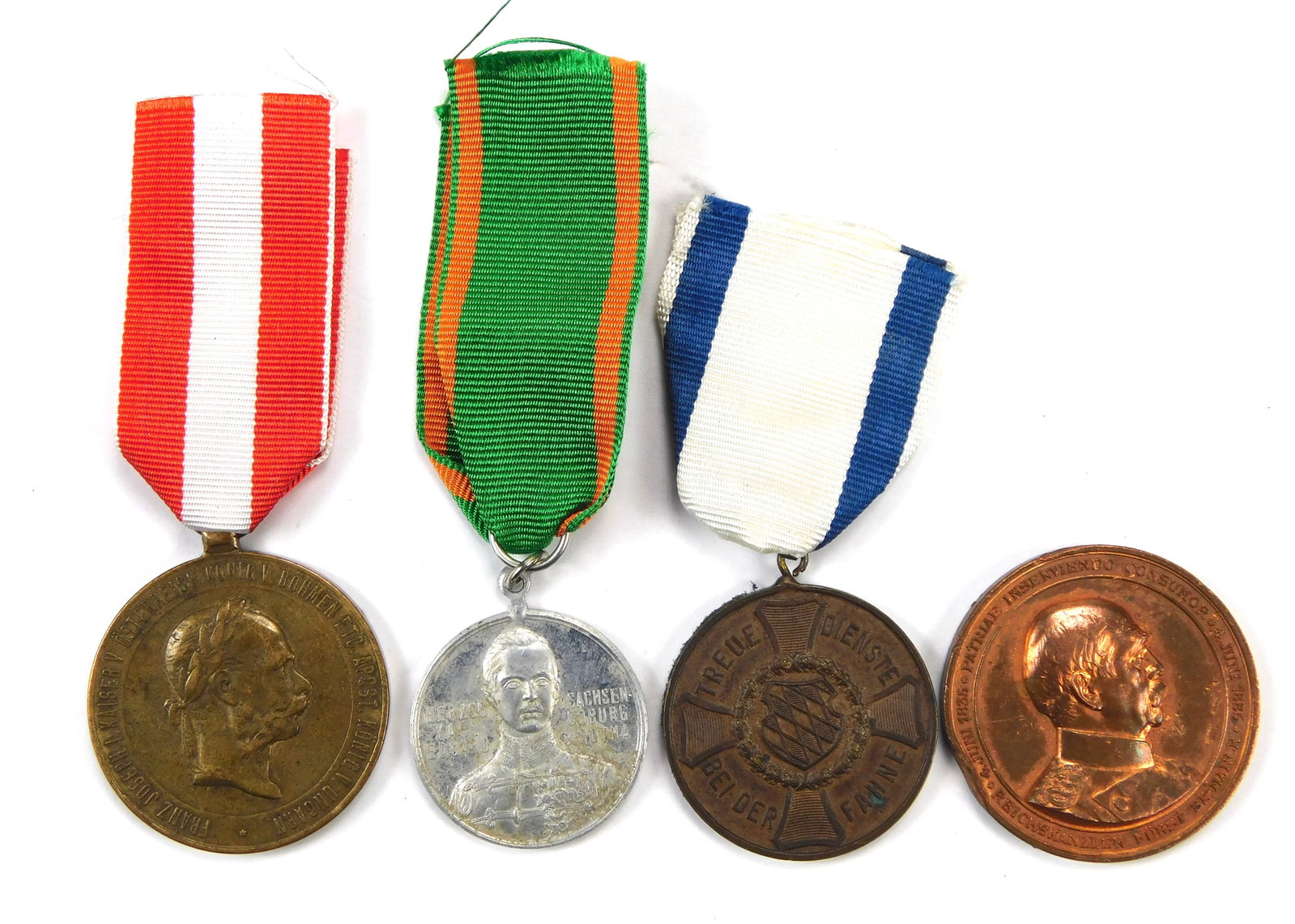 Antique German Austrian WW1 Set of 4 Medal Order Badge Award (1 of 10)