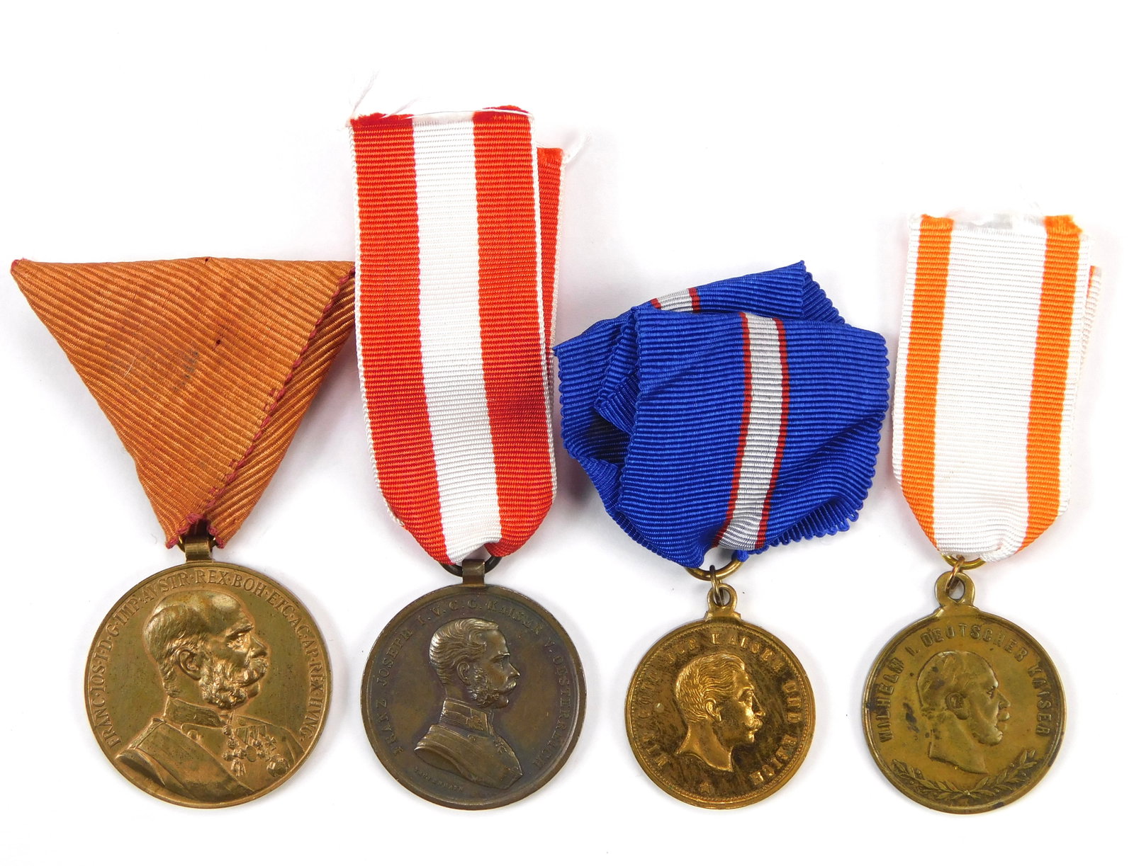 Antique German Austrian WW1 Set of 4 Medal Order Badge Award (1 of 10)