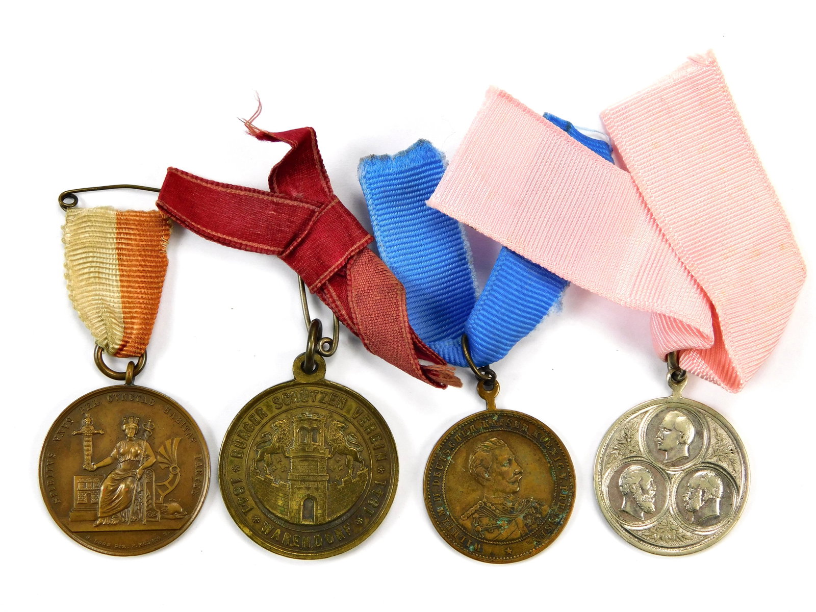 Antique German Austrian WW1 Set of 4 Medal Order Badge Award: In-House Shipping. German or Austrian WW1 Set of 4 Medals.