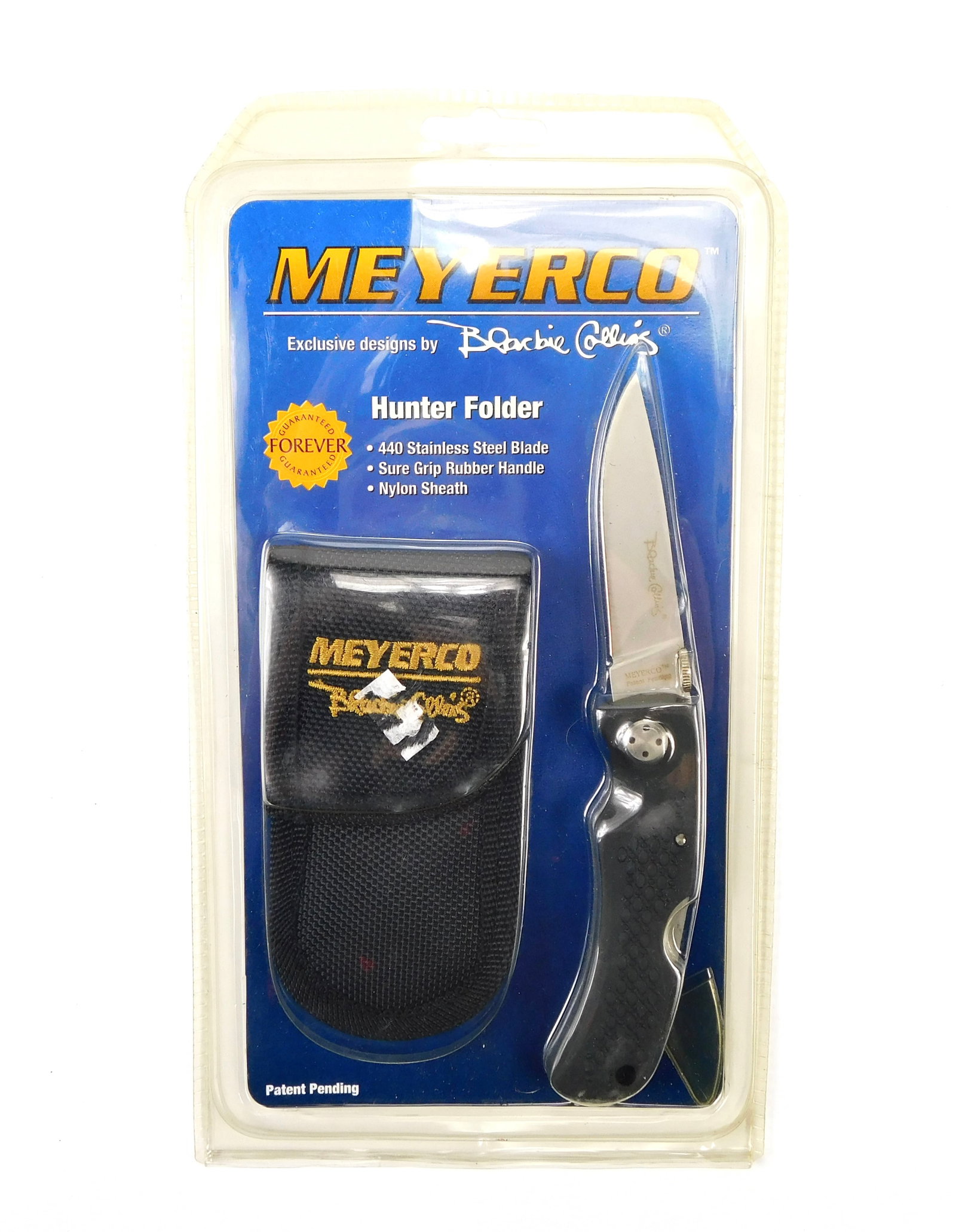 Vintage Meyerco Blackie Collins Design Hunter Folding Pocket Knife: Vintage Meyerco Blackie Collins Design Hunter Folding Pocket Knife. New old stock.