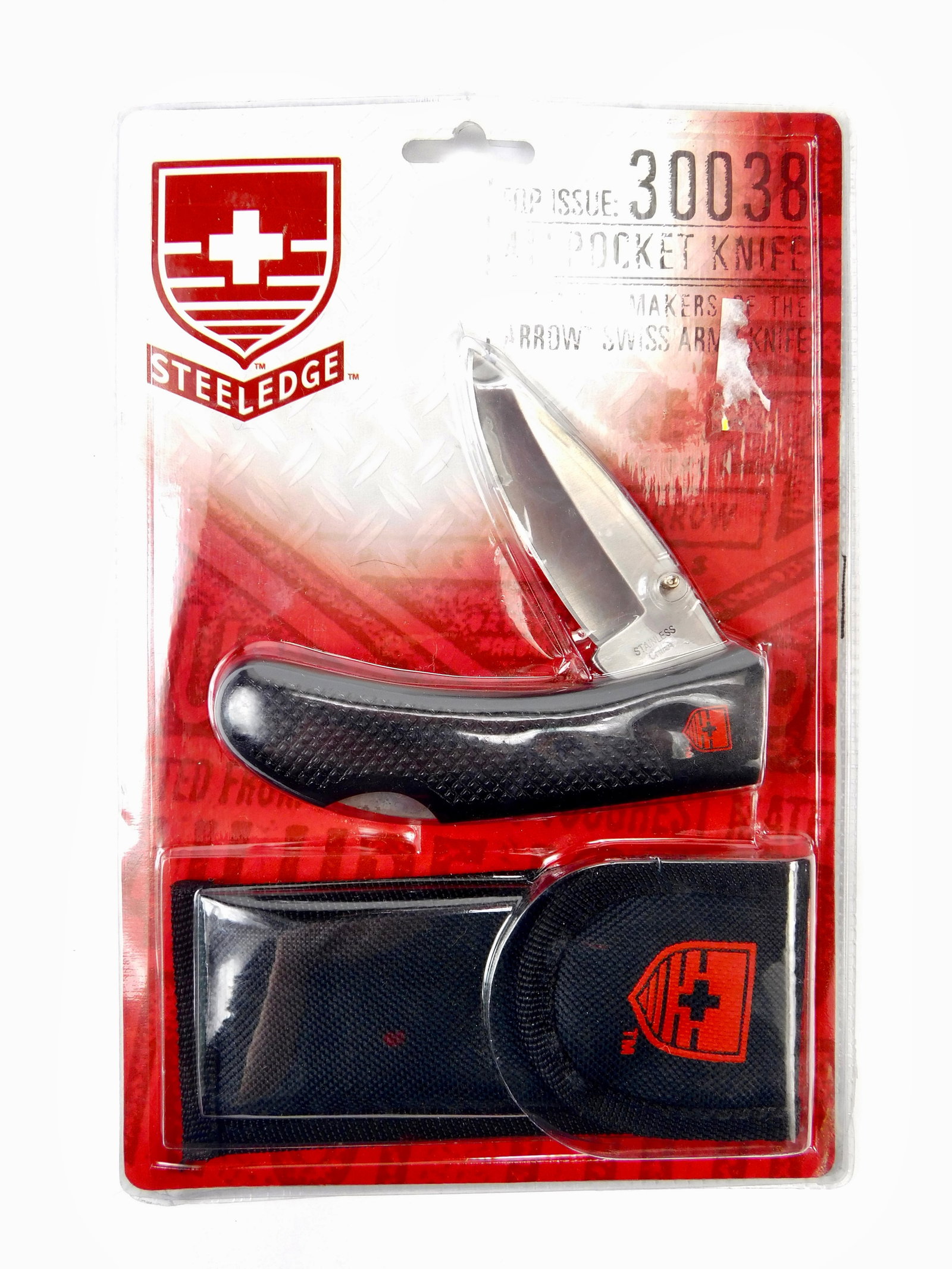 Steel Edge 30038 Folding Pocket Knife w/ Sheath (1 of 3)