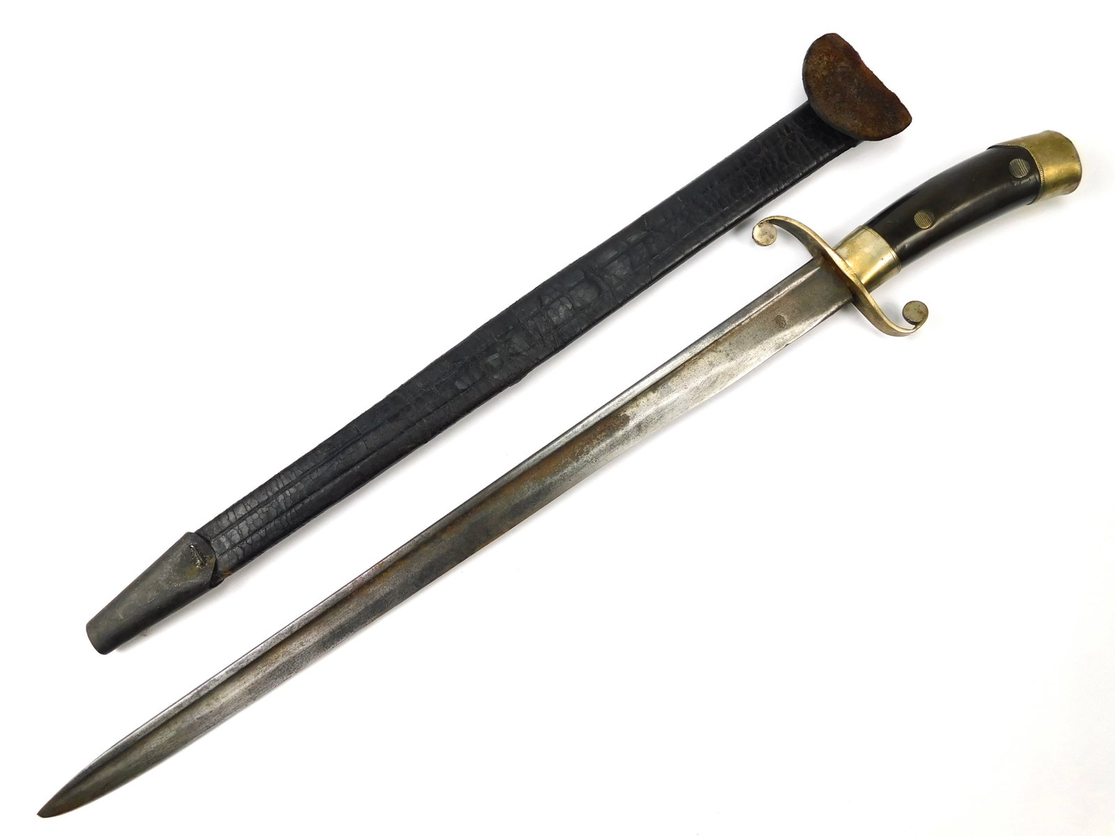 Antique German Germany WW1 Hunting Dagger Knife Sword Blade w/ Scabbard (1 of 18)