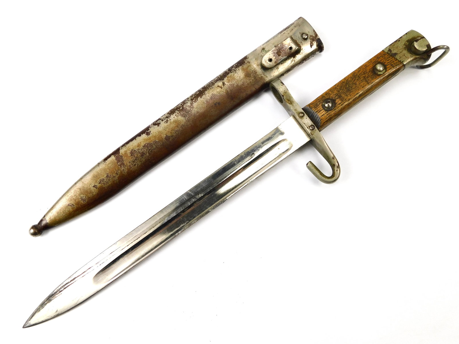 Austrian Austria WW2 NCO Bayonet Fighting Knife w/ Scabbard (1 of 16)