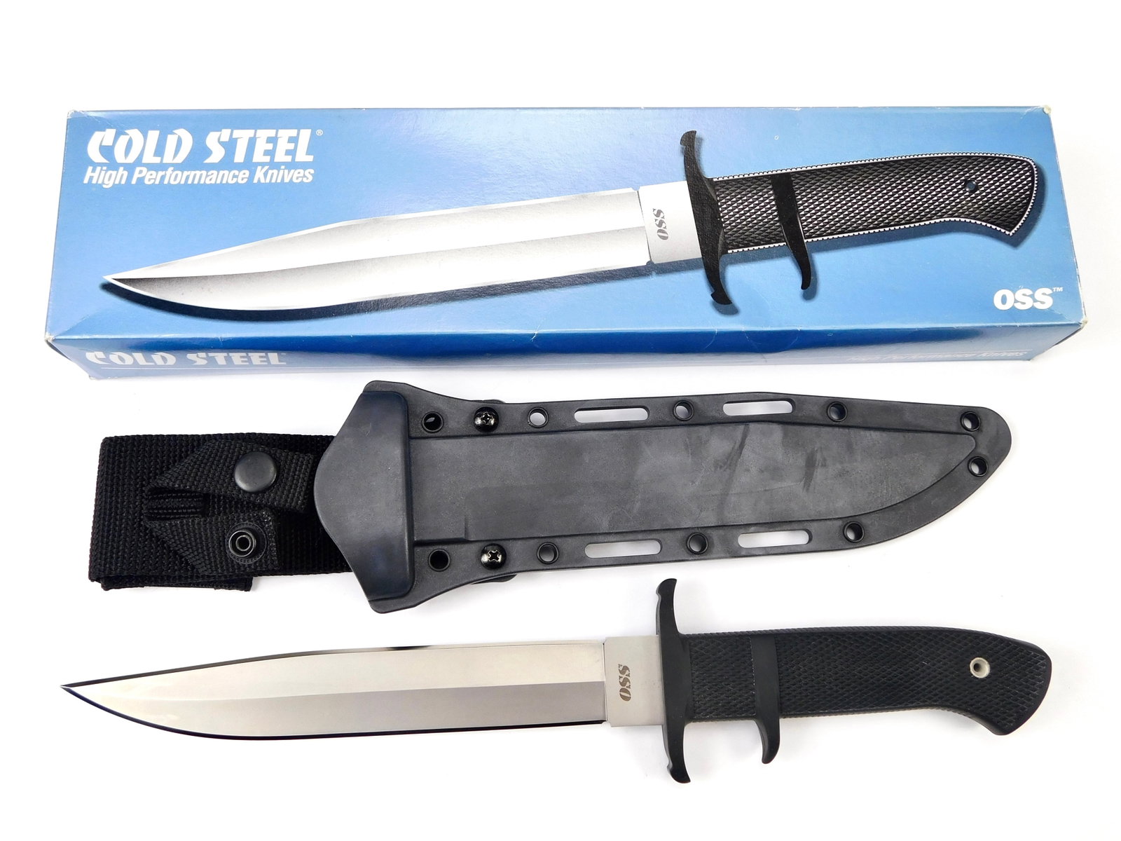 Cold Steel High Performance OSS #38SS Tactical Fighting Knife w/ Scabbard Box (1 of 16)