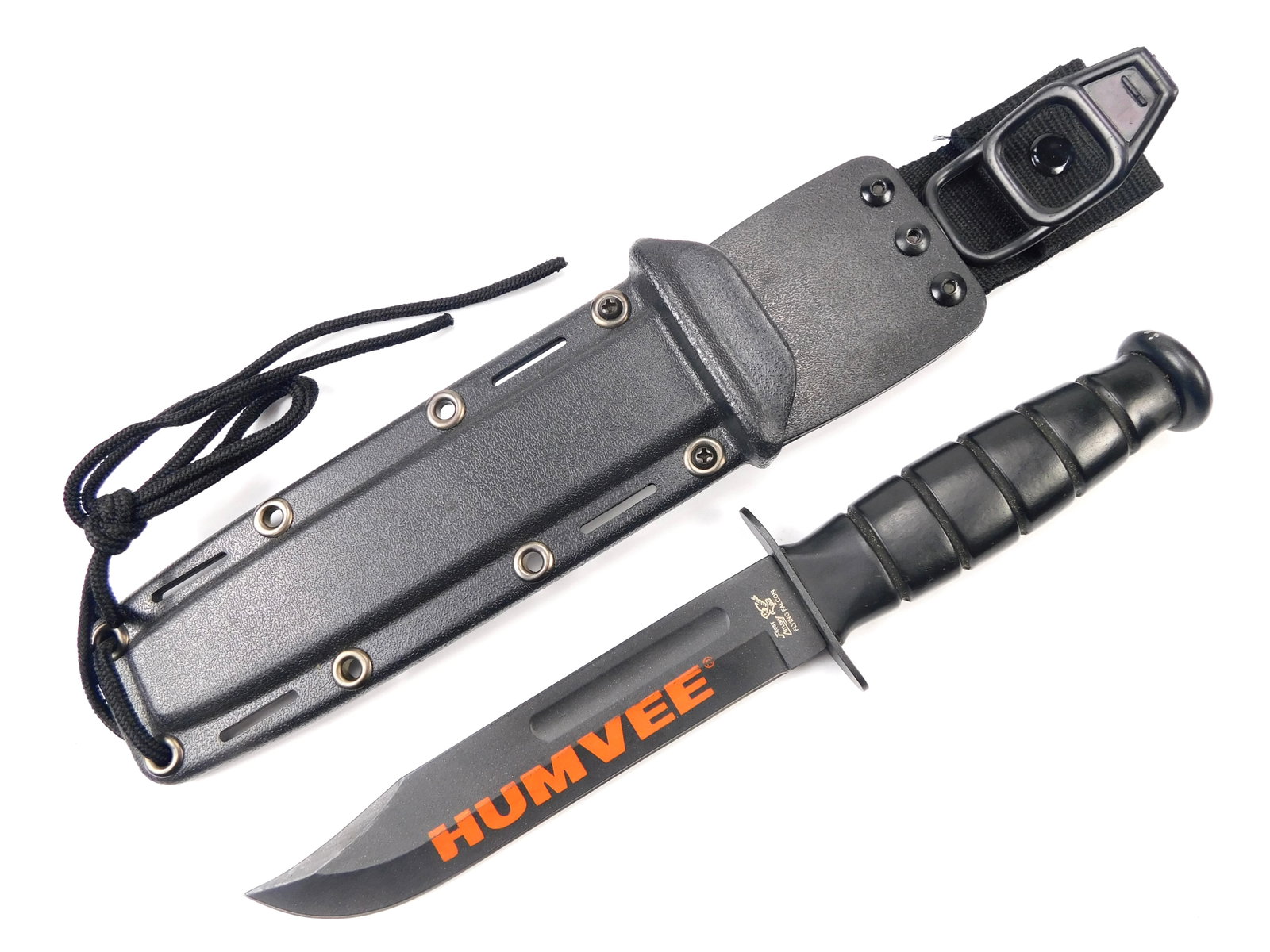 Frost Cutlery Flying Falcon Humvee MK2 Fighting Knife w/ Scabbard: Frost Cutlery Flying Falcon Humvee MK2 Fighting Knife with Scabbard. The knife is 12" long with a 7" blade.