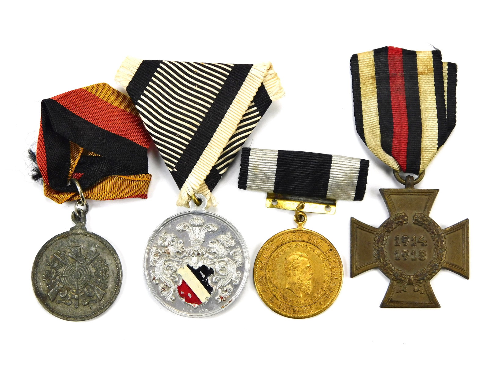 Antique German Austrian WW1 Set of 4 Medal Order Badge Award: In-House Shipping. German or Austrian WW1 Set of 4 Medals.