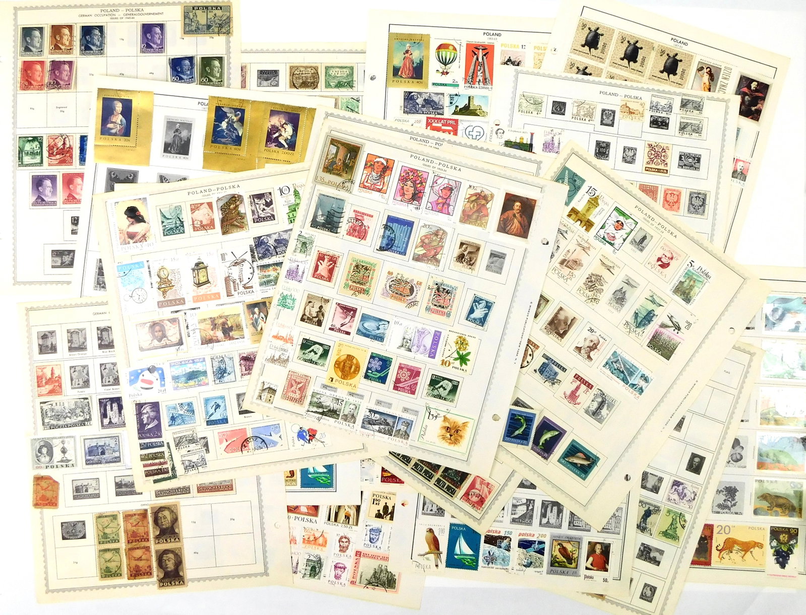 Large Poland Polska Stamp Collection Early Republic WWII Occupation Mint Used (1 of 17)
