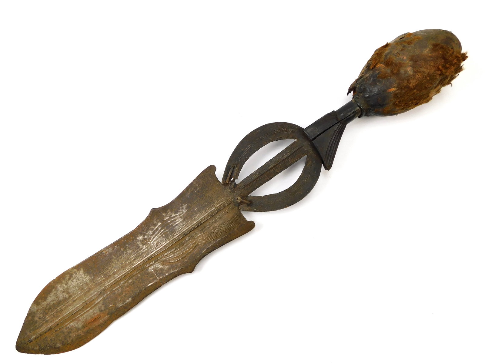 Antique Vintage Africa African Congo Zaire Ikul Kuba Short Sword Large Knife (1 of 14)