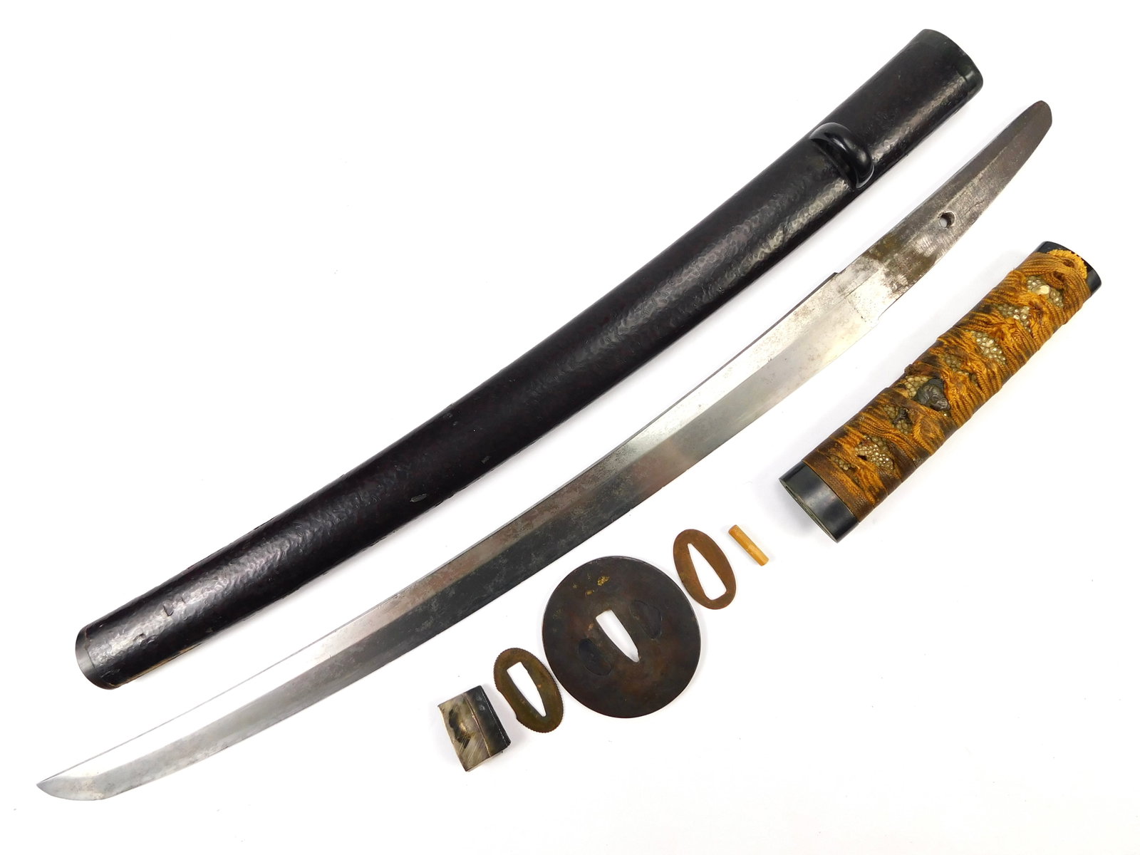 Antique Japanese Japan Wakizashi Short Sword w/ Scabbard (1 of 20)