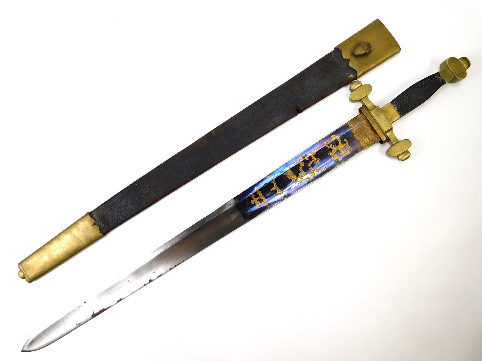 Antique 19 Century German Germany Large Heavy Gold Engraved Hunting Dagger Sword (1 of 18)