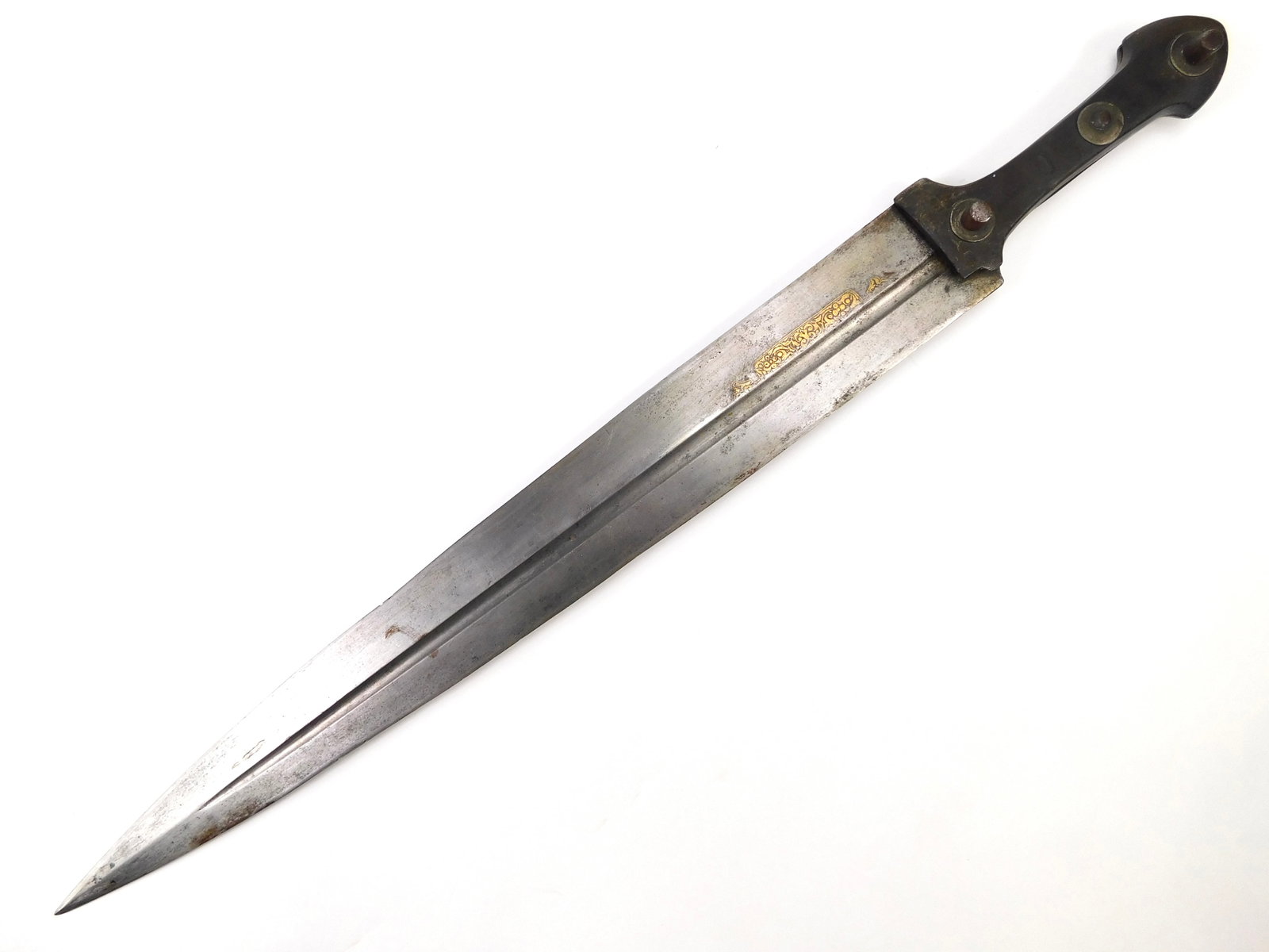 Imperial Russian Russia Caucasian Antique WW1 Gold Etched Large Kindjal Short Sword (1 of 18)