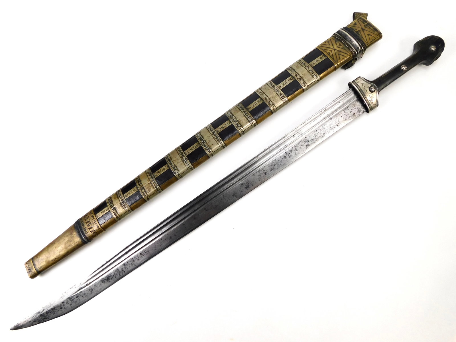 Imperial Russian Caucasian WW1 Antique Large Silver Kindjal Short Sword Scabbard (1 of 20)