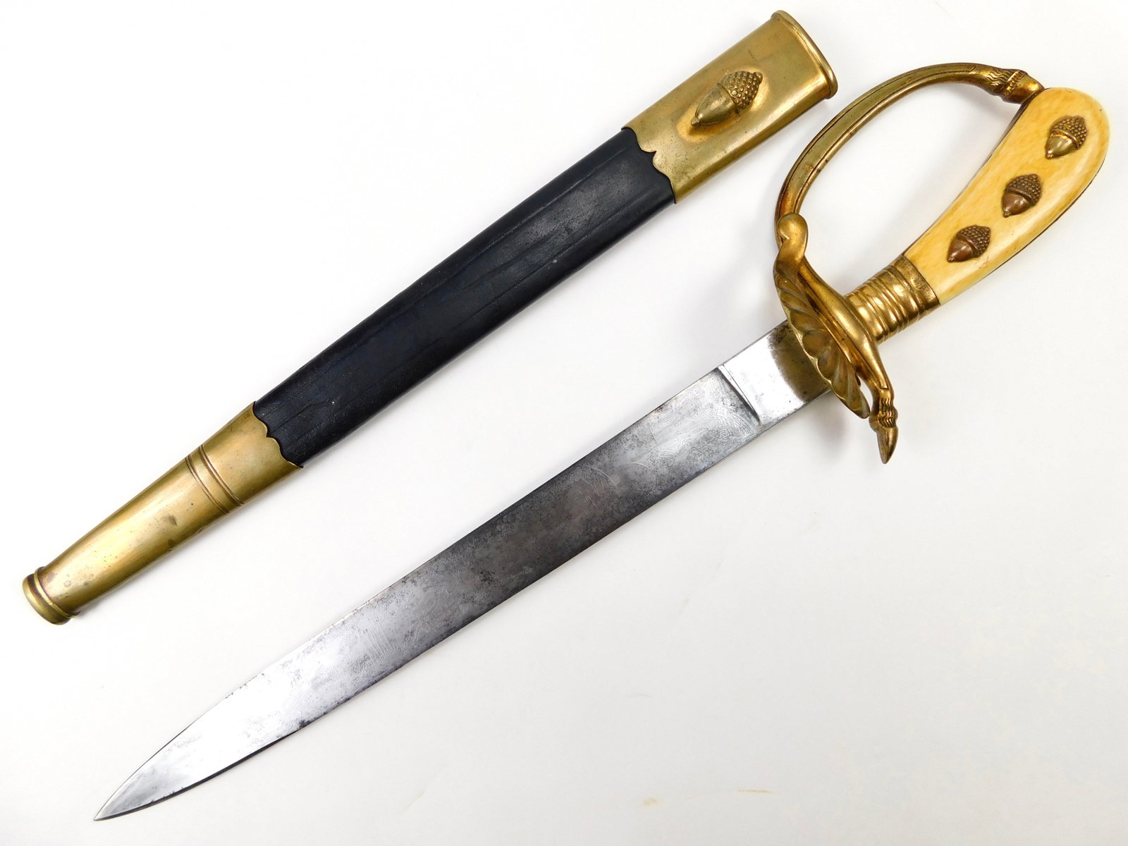German Germany Antique WW1 Engraved Hunting Dagger Sword Knife w/ Scabbard (1 of 19)