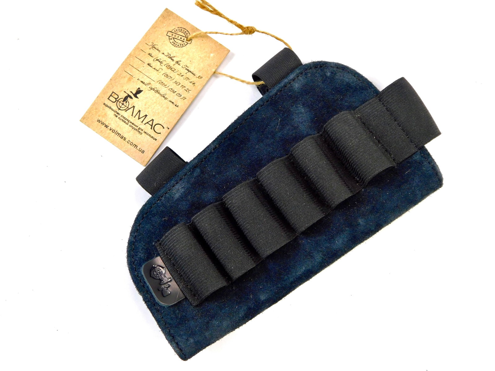Black Suede Leather Buttstock Rifle Cartridge Ammo Holder for Shotgun 16/12 GA New: Black Suede Leather Buttstock Rifle Cartridge Ammo Holder for Shotgun 16/12 GA. New with tags. Made in Europe.