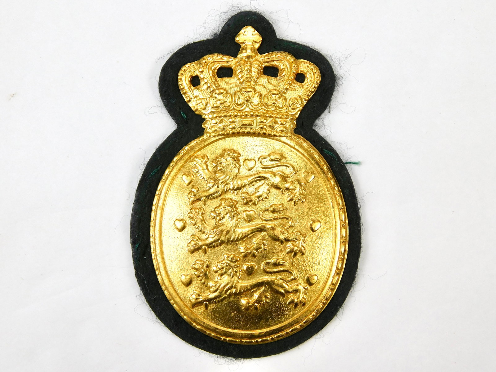 Vintage Danish Denmark Obsolete Police Badge Patch: Vintage Danish Obsolete Police Badge