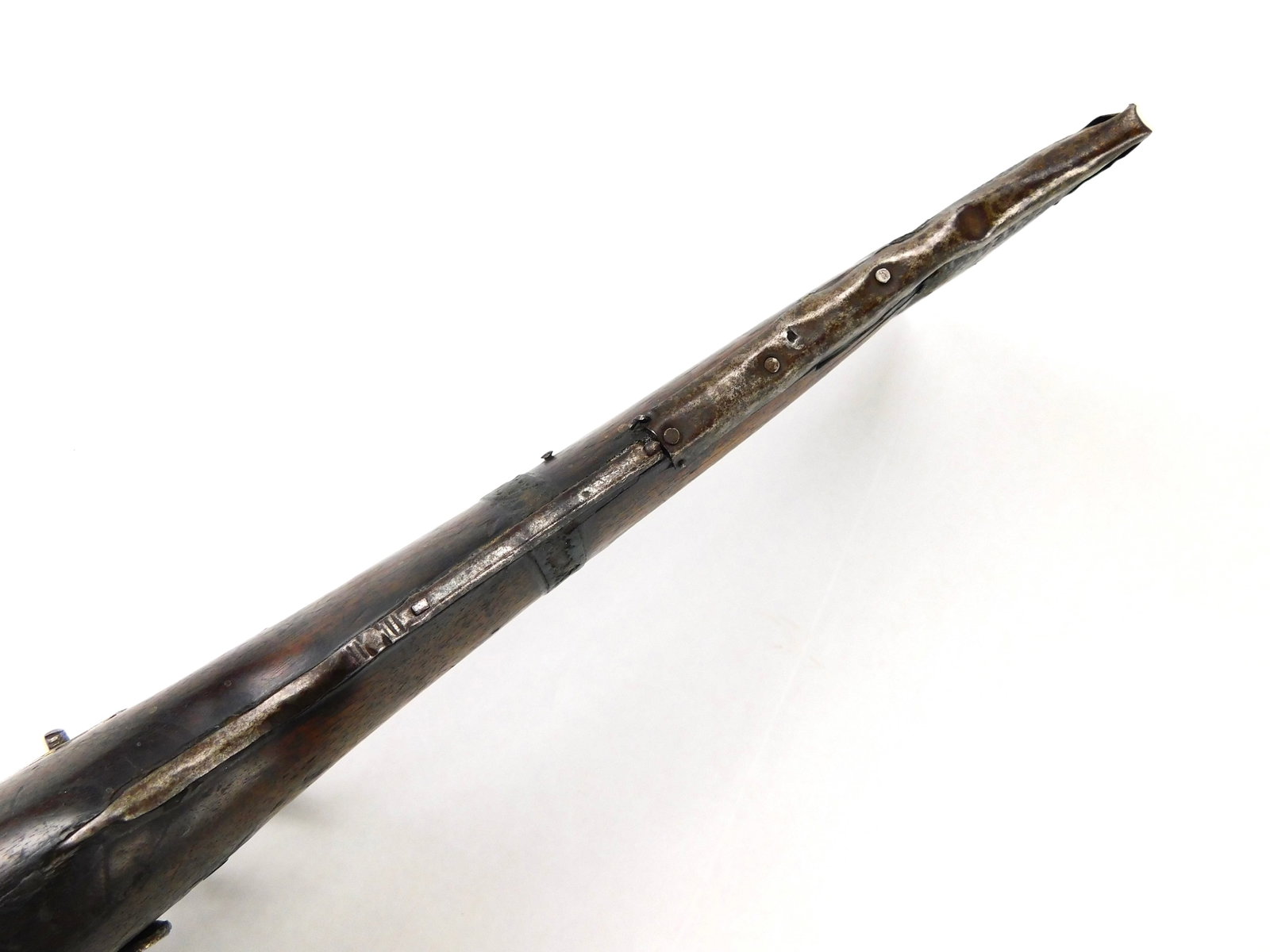 Antique Middle Eastern Maker Marked Flintlock Rifle Muzzleloader - 15