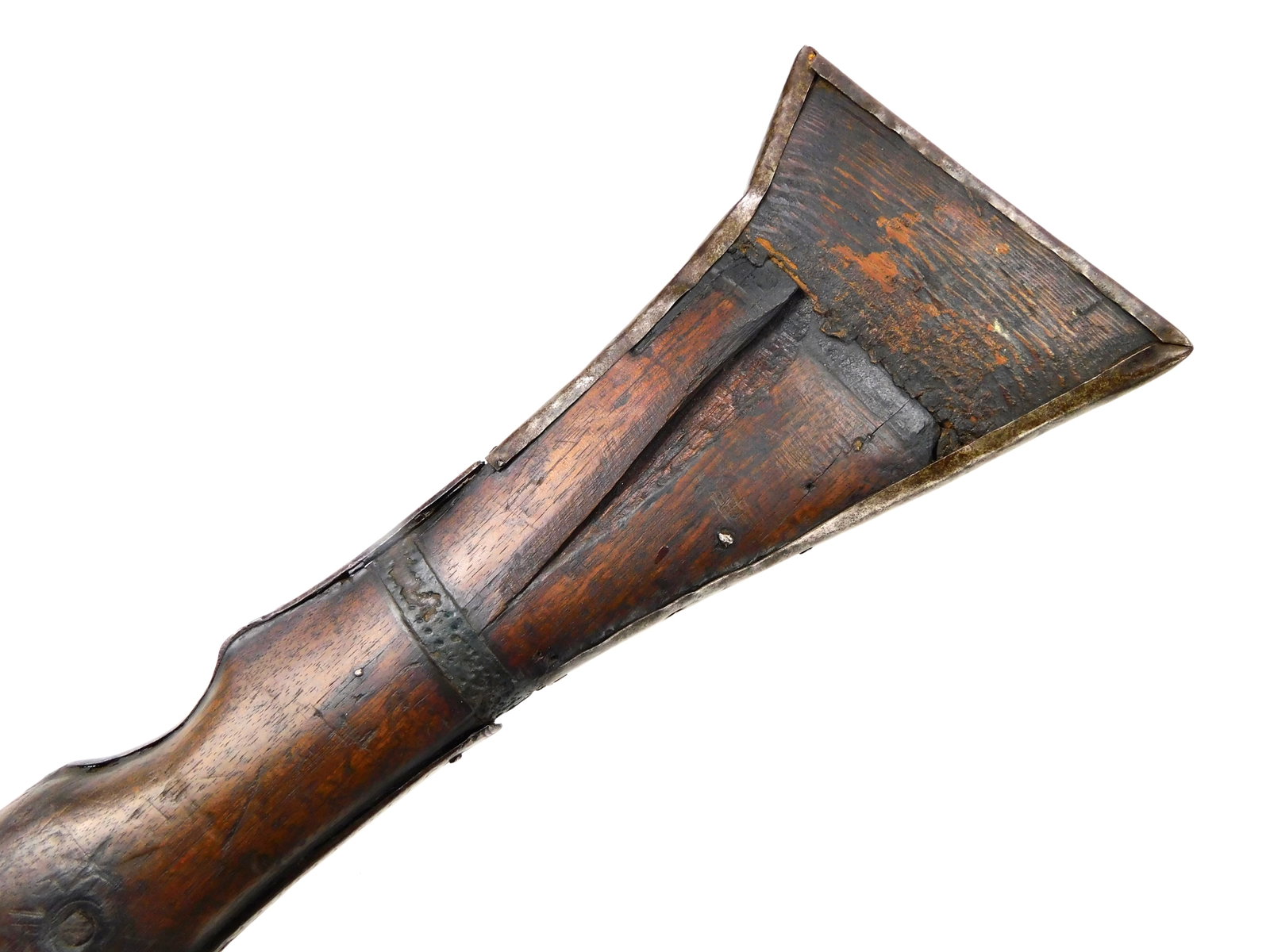 Antique Middle Eastern Maker Marked Flintlock Rifle Muzzleloader - 16