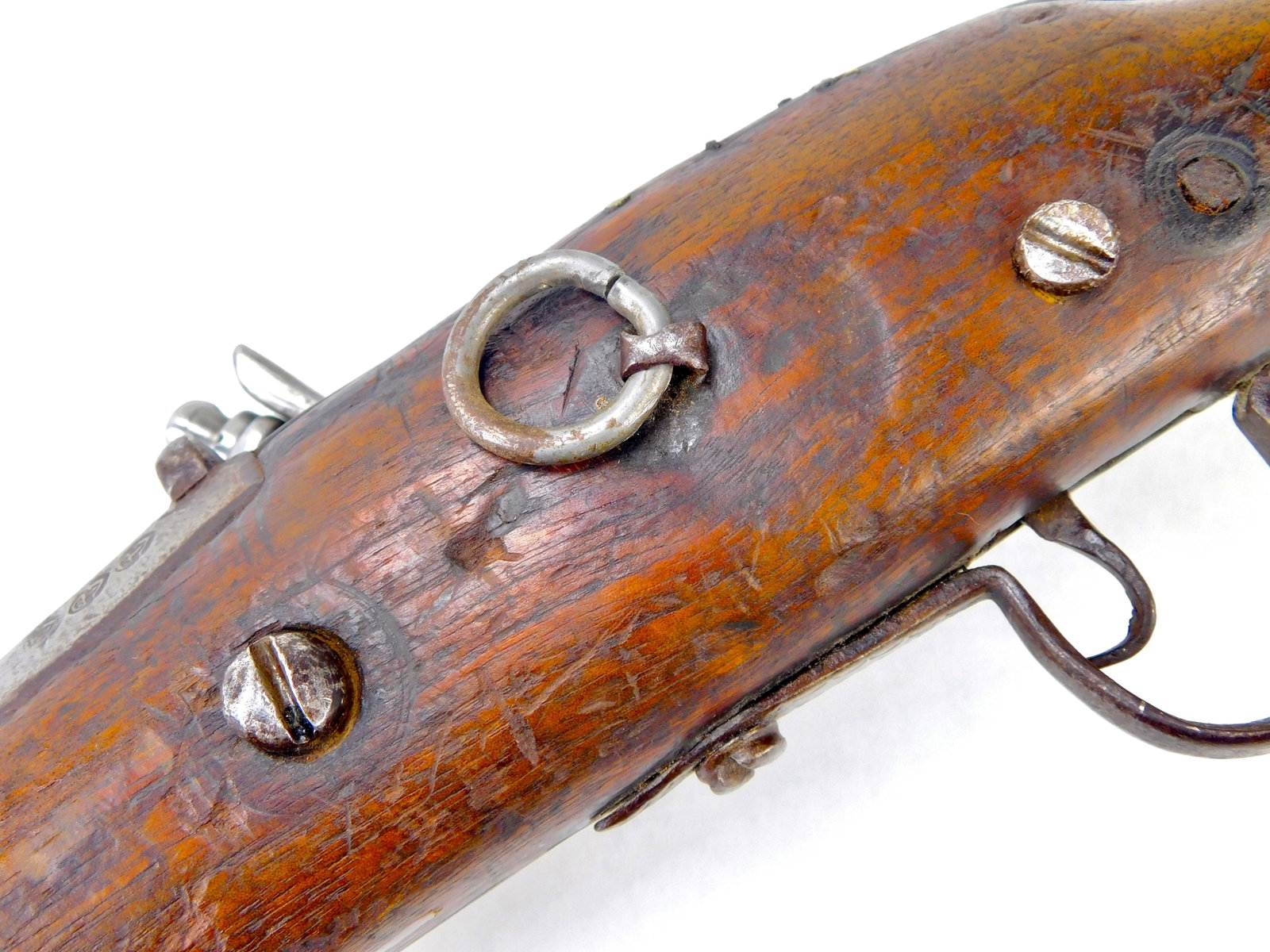 Antique Middle Eastern Maker Marked Flintlock Rifle Muzzleloader - 19