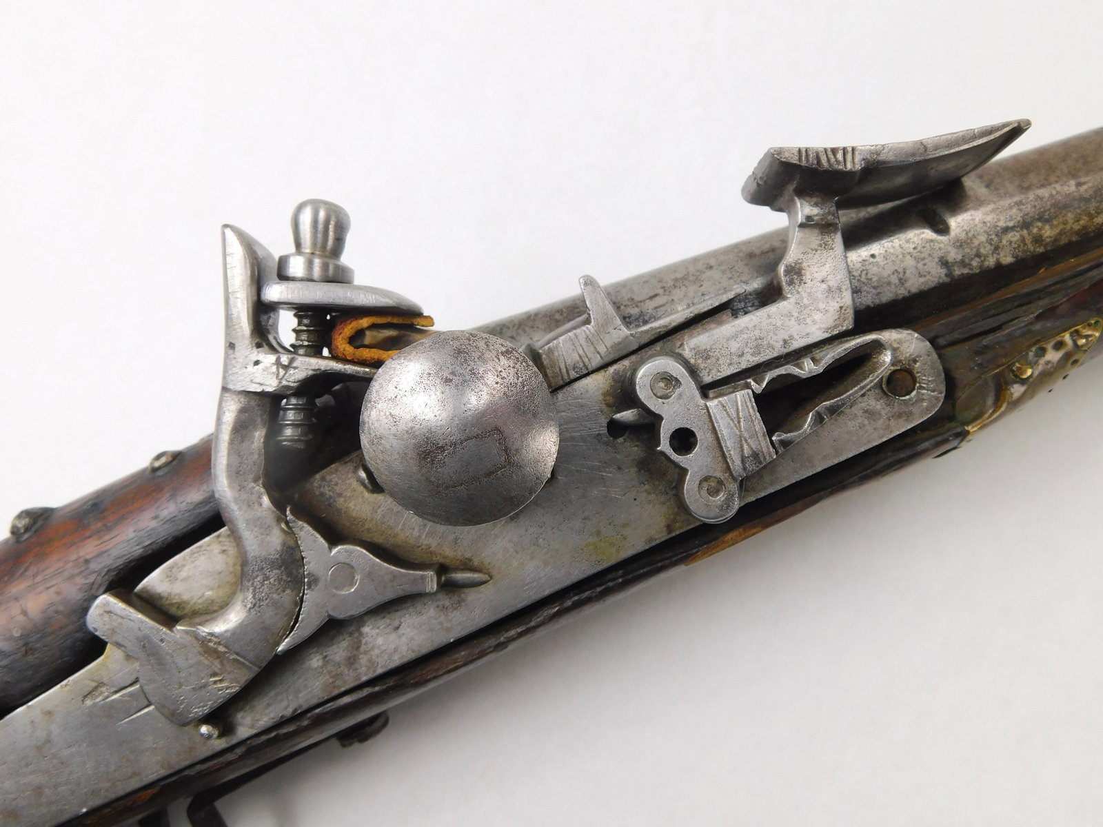 Antique Middle Eastern Maker Marked Flintlock Rifle Muzzleloader - 4