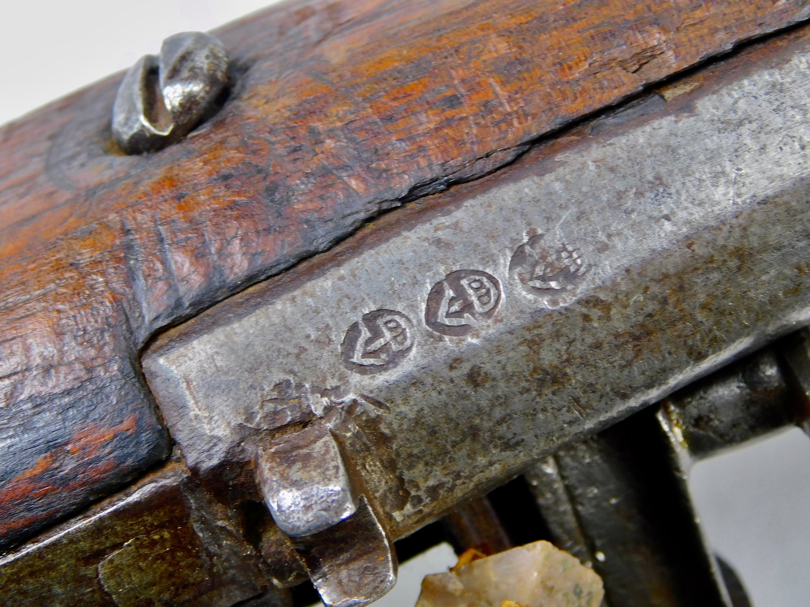 Antique Middle Eastern Maker Marked Flintlock Rifle Muzzleloader - 7