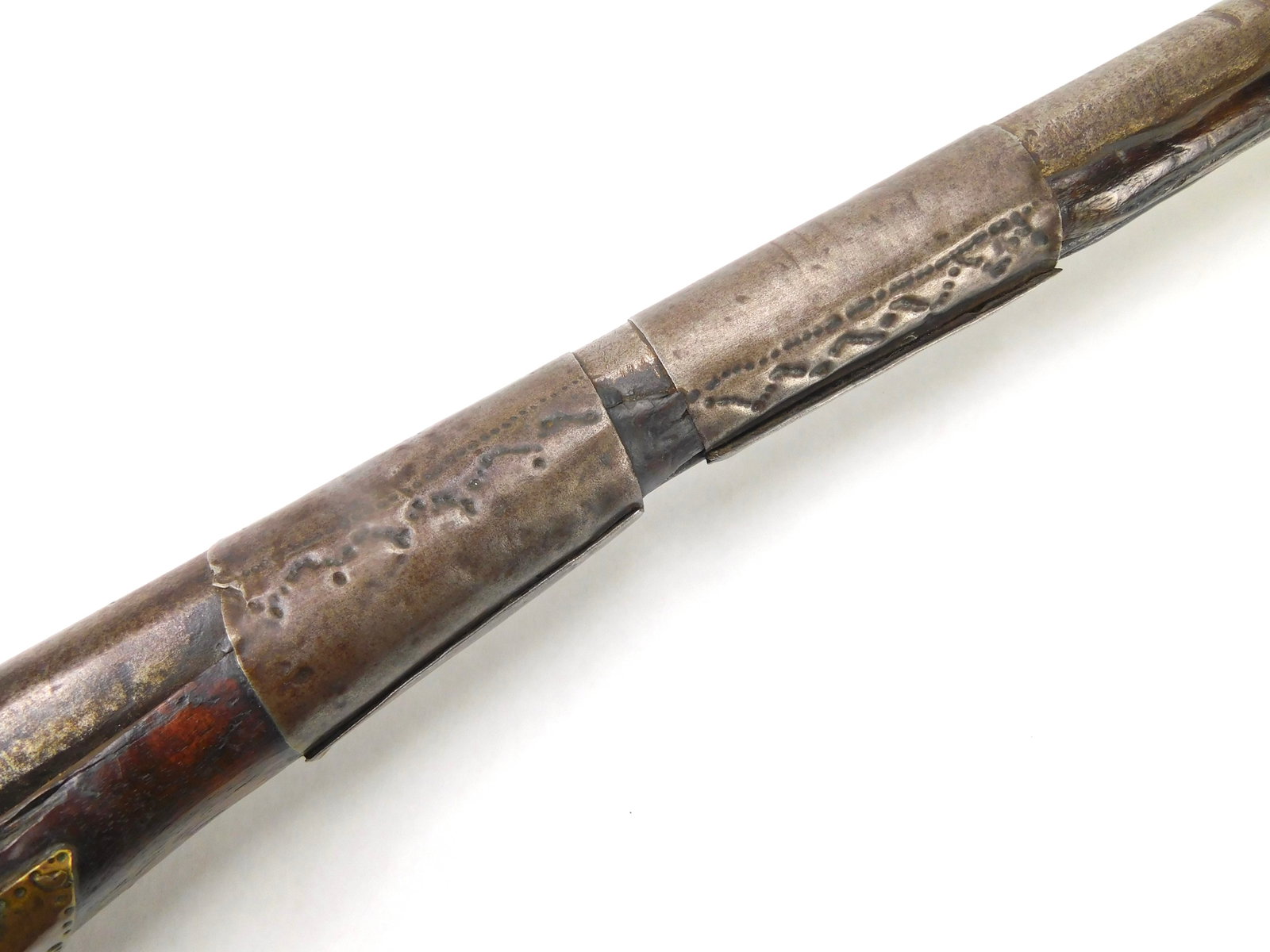 Antique Middle Eastern Maker Marked Flintlock Rifle Muzzleloader - 8