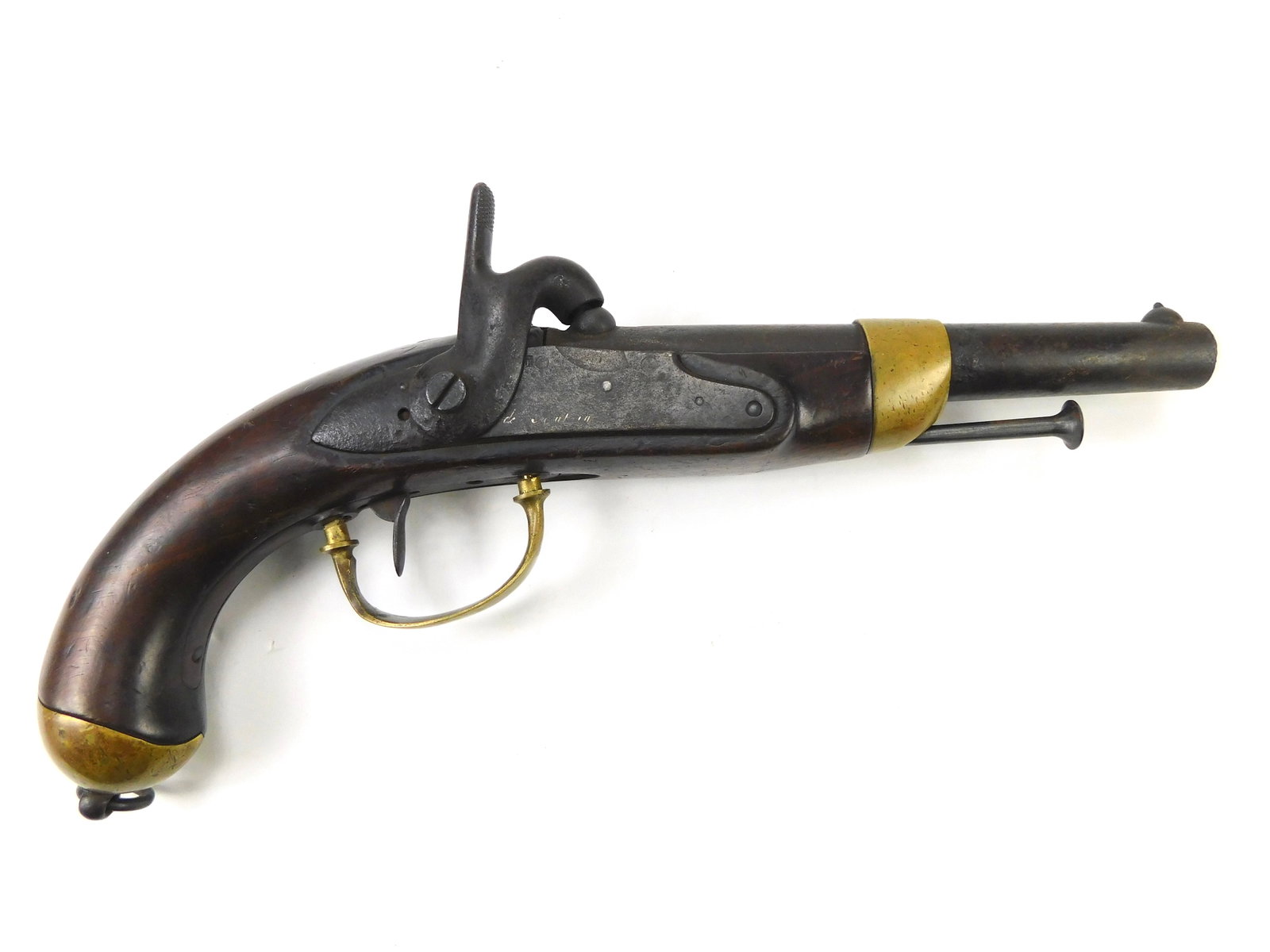 Antique French France Model 1822 Flintlock Percussion Pistol Gun (1 of 20)