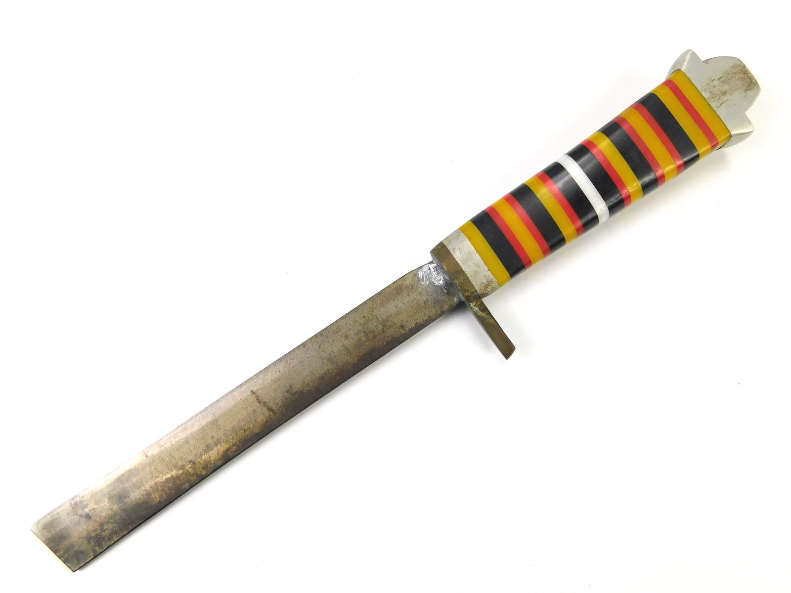 US WW2 Vintage Old Custom Made Handmade Fighting Knife Tool: US WW2 Custom Handmade Fighting Knife / Tool. No sheath. 11 3/8" long with 7 1/8" blade.
