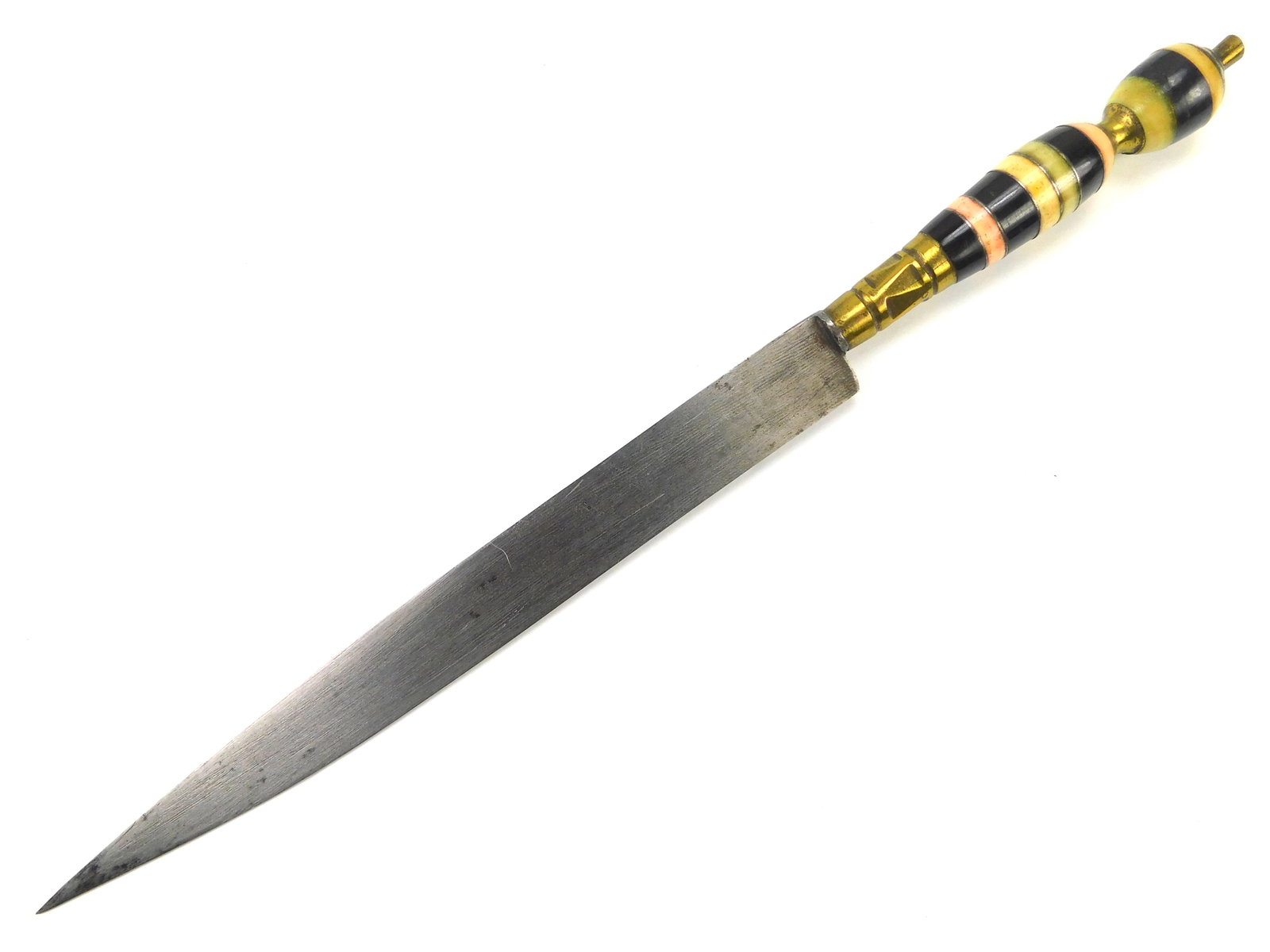 Antique Vintage South America Hunting Fighting Knife: Old South America Hunting Fighting Knife. No sheath. 11 7/8" long with 7 7/8" blade.
