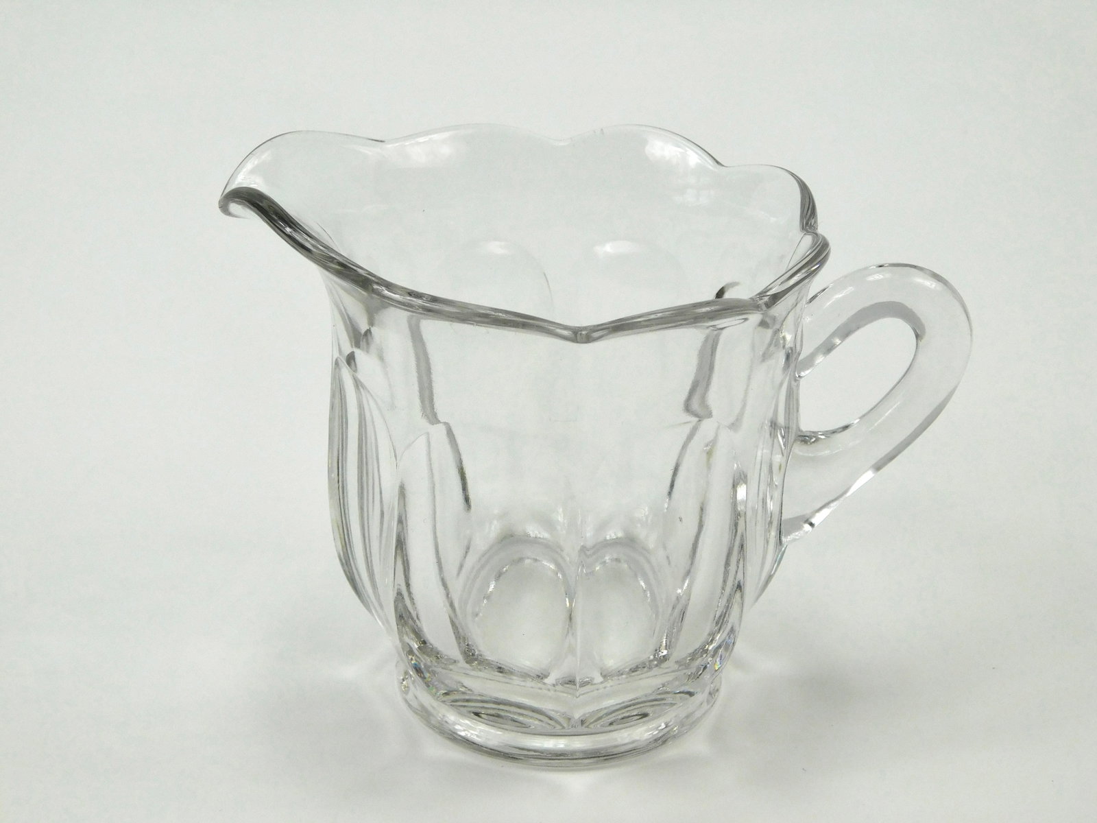 Vintage Heisey Crystolite No 1503 Clear Glass Sugar Bowl Diamond H Scalloped (1 of 5)