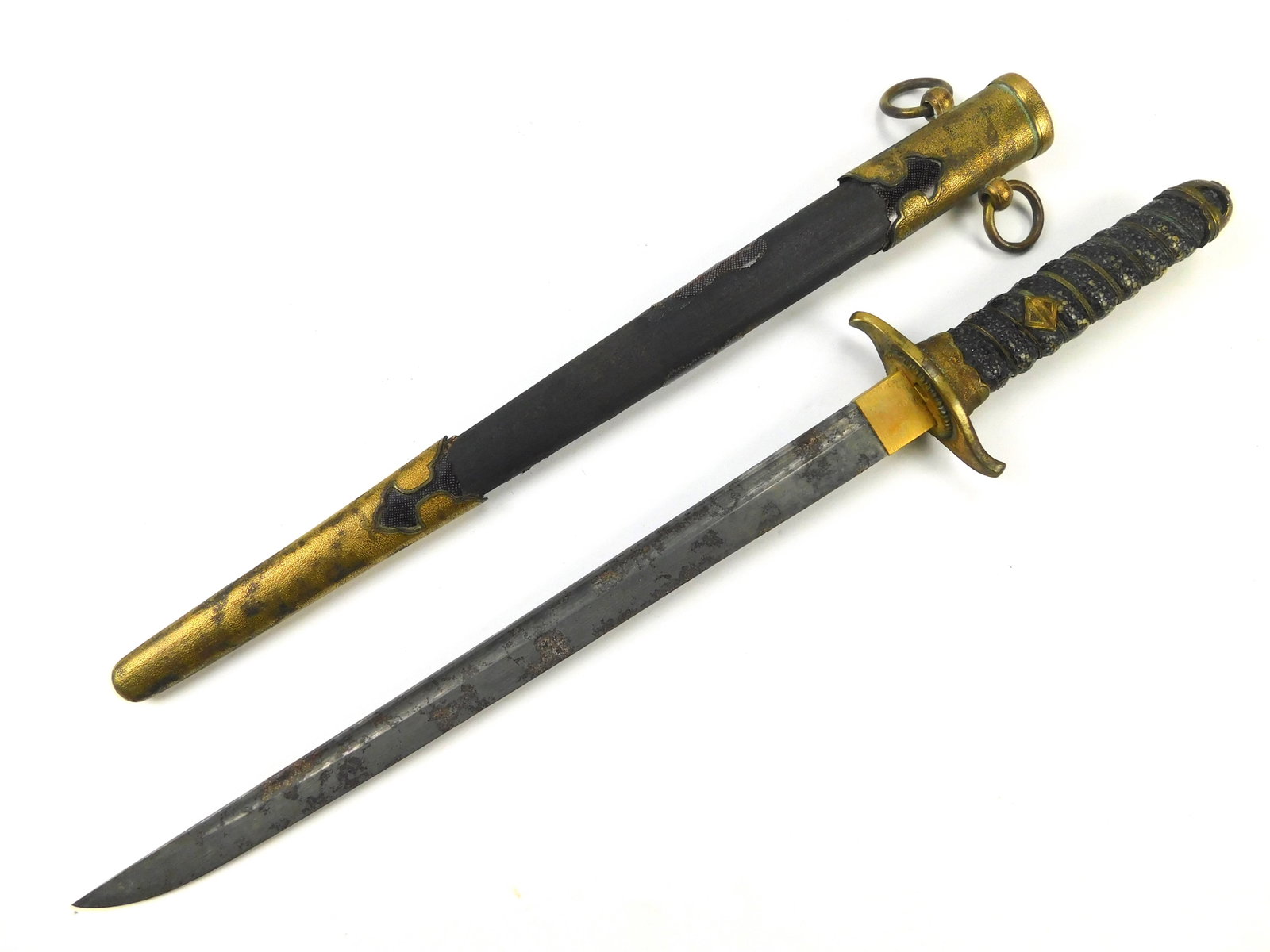 RARE WW2 Japanese Taiwan Korea Occupation Tanto Fighting Knife Dagger (1 of 17)