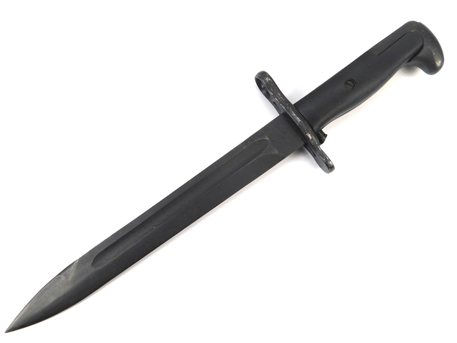 Vintage Greek Greece US Made Bayonet Fighting Knife: Vintage Greek US Made Bayonet. No scabbard. Solid. 14 5/8" long with 9 7/8" blade.