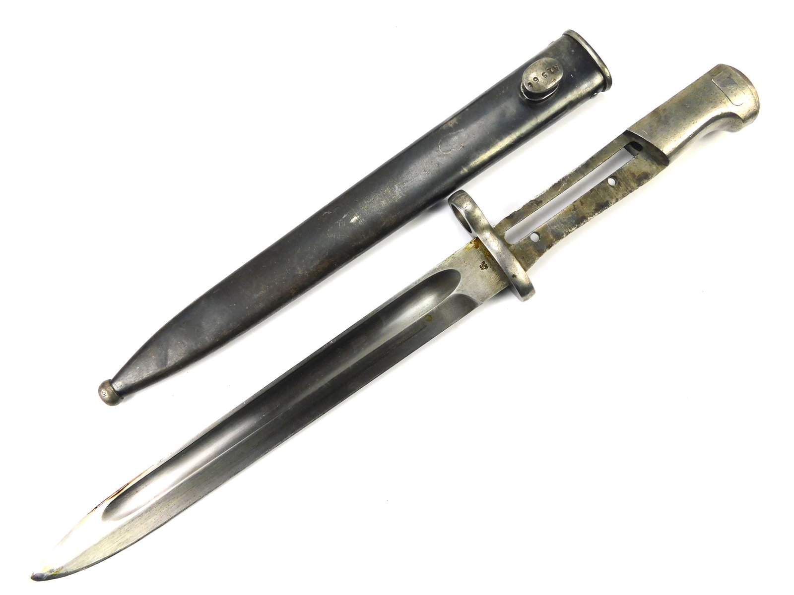 Chilean Chile WW2 Austria Made Mauser Bayonet Fighting Knife w/ Scabbard (1 of 18)