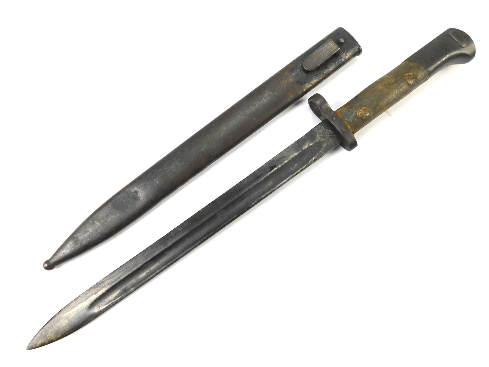 Czechoslovakian Czech WW2 Mauser Bayonet Fighting Knife w/ Scabbard (1 of 17)
