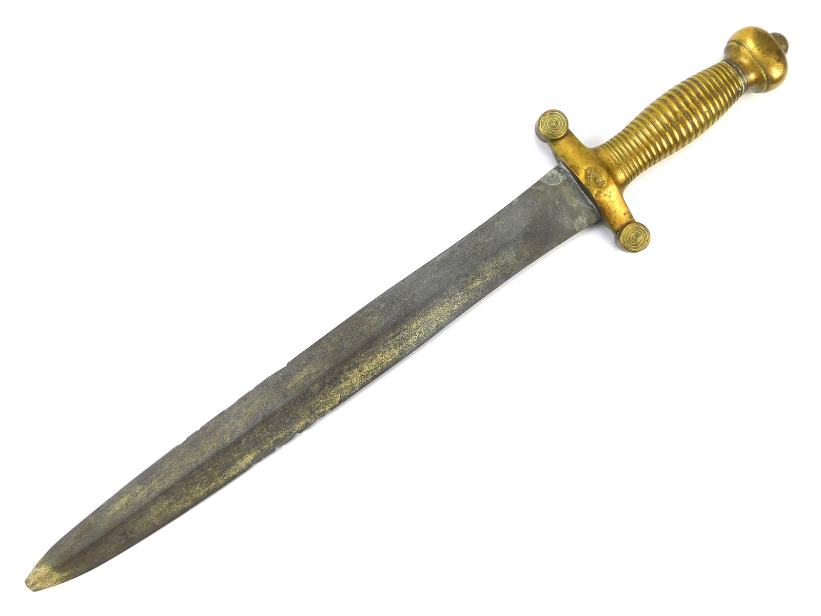 Antique Old 19 Century US Civil War French France Short Artillery Sword: US Civil War French Short Artillery Sword. No scabbard. Solid. 24 1/2" long with an 18 5/8" blade.