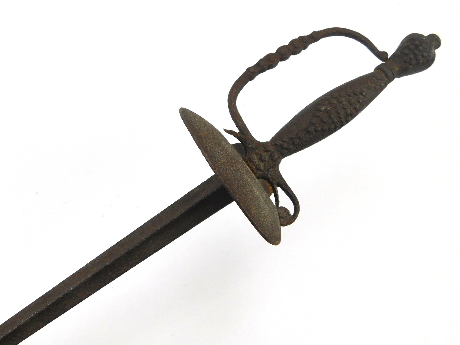 British English Antique Old 19c or Earlier Full Metal Rapier Sword (1 of 15)