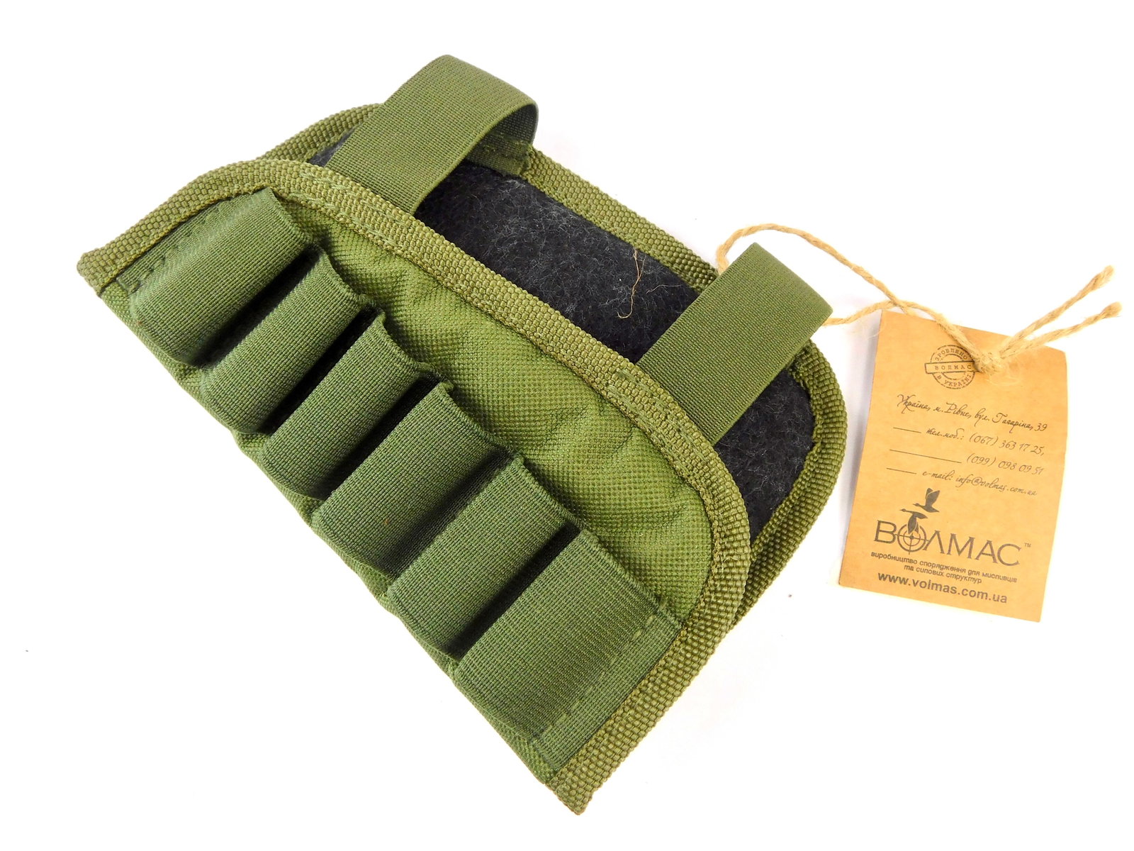 Green Khaki Canvas Buttstock Rifle Cartridge Ammo Holder for Shotgun 16/12 GA New: Green Khaki Canvas Buttstock Rifle Cartridge Ammo Holder for Shotgun 16/12 GA. New with tags. Made in Europe.