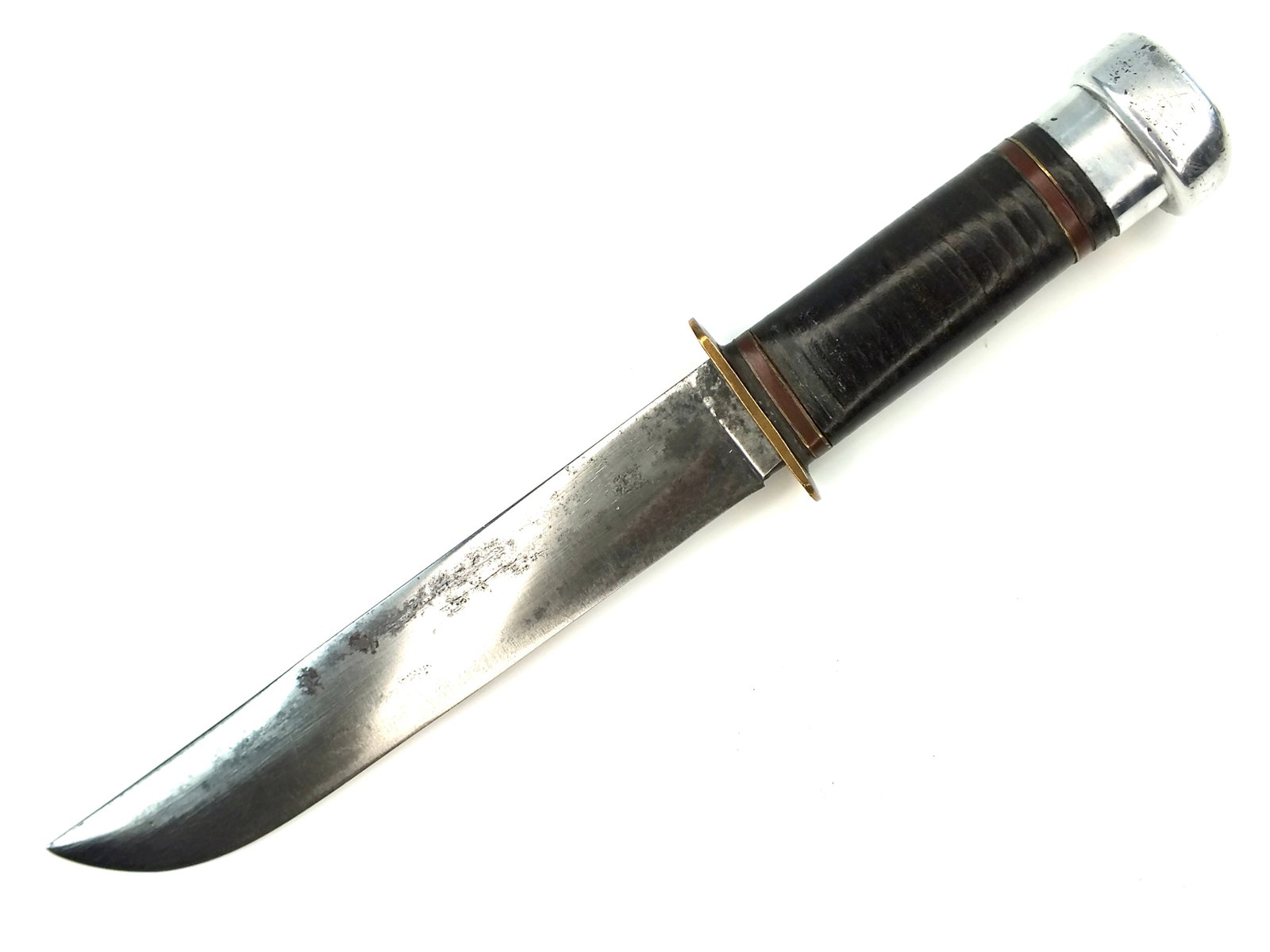 US WW2 Custom Handmade Theater Marbles Type Huge Knife (1 of 13)