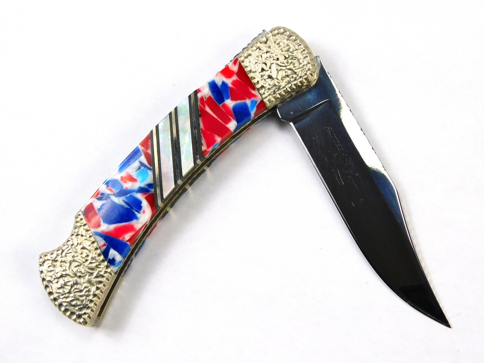 US 2002 Buck 110 Custom Michael Prater Painted Pony #2 Lockback Folding Knife (1 of 16)