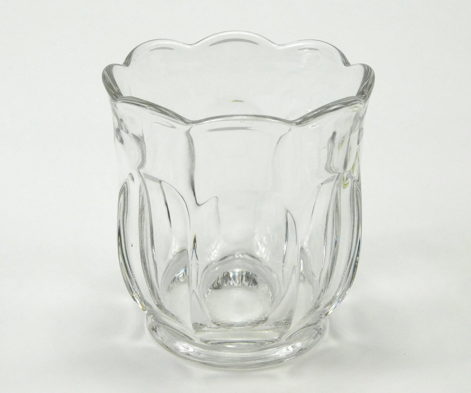 Vintage Heisey No 351 Priscilla Clear Glass Toothpick Holder Diamond H Scalloped (1 of 5)