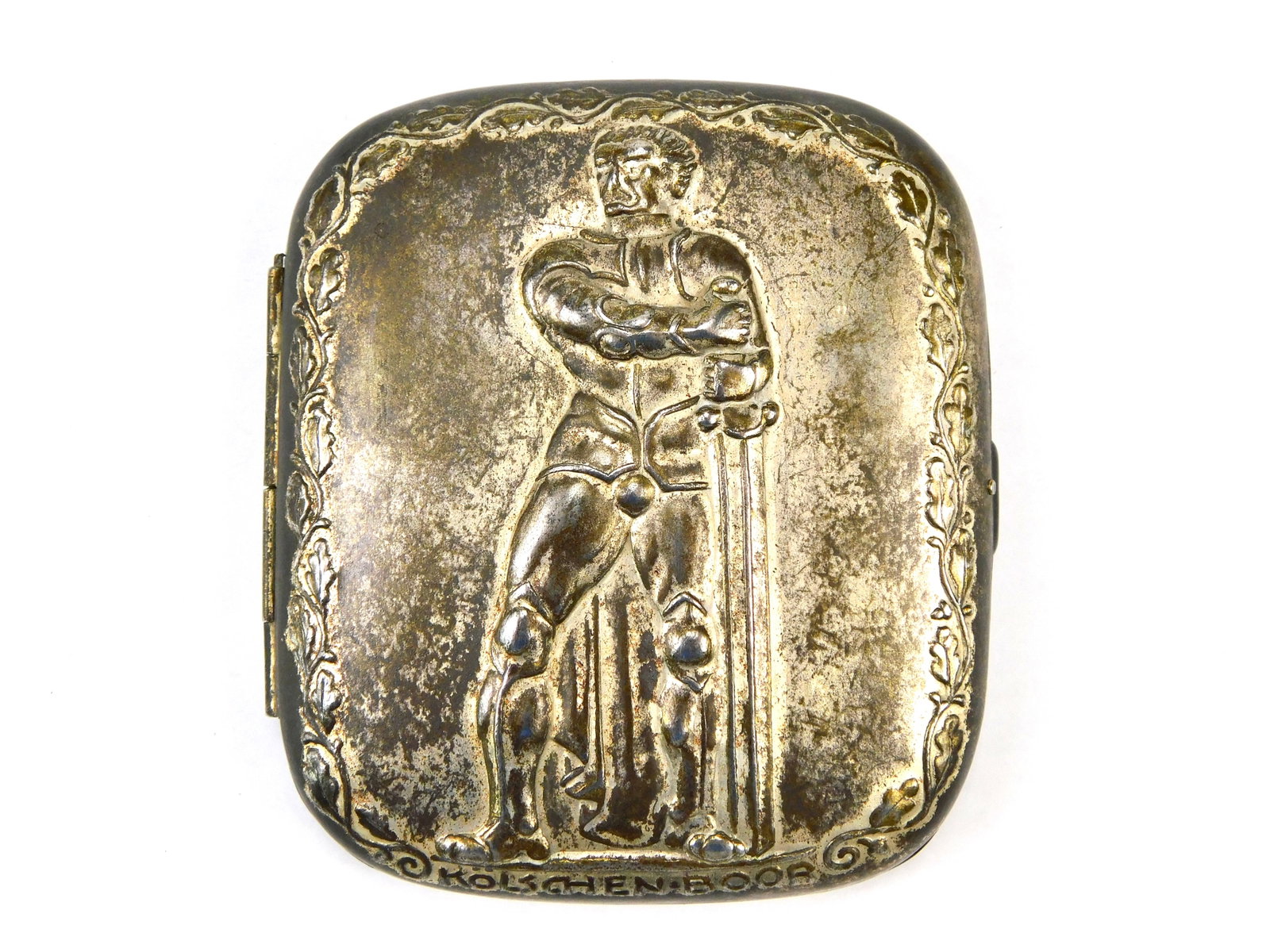 German Germany Antique WW1 Patriotic Cigarette Case Holder Box: German WW1 Patriotic Cigarette Case