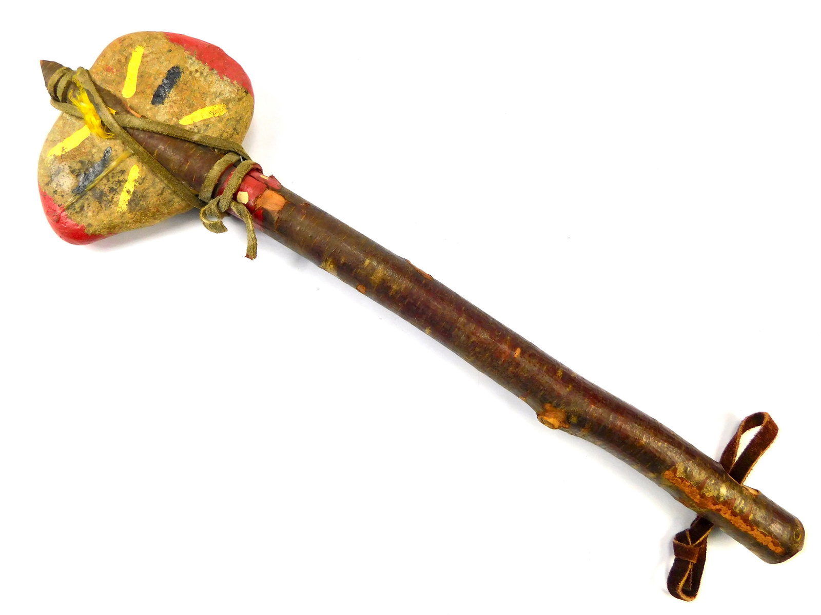 Antique Vintage Native American Indian Stone Head War Club Axe Tomahawk (1 of 11)