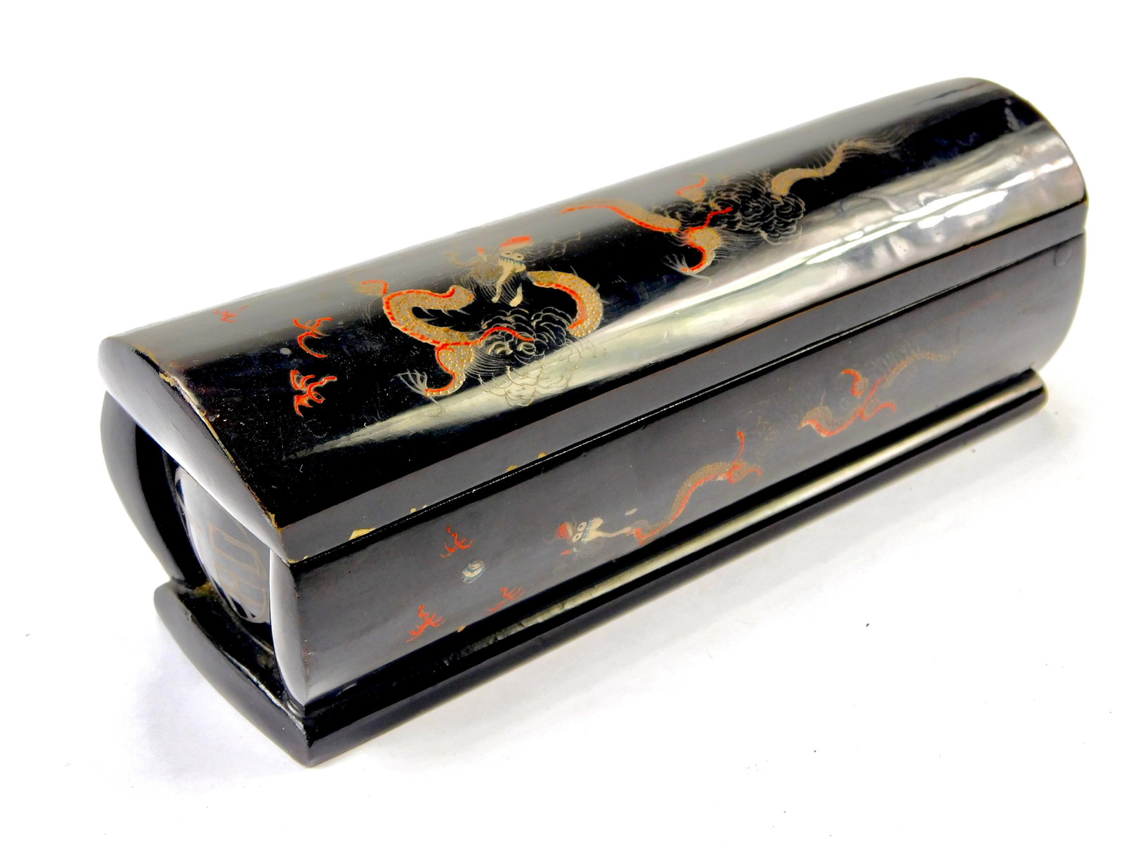 Vintage Japan Japanese Handpainted Lacquered Marked Wood Box Case Holder (1 of 15)