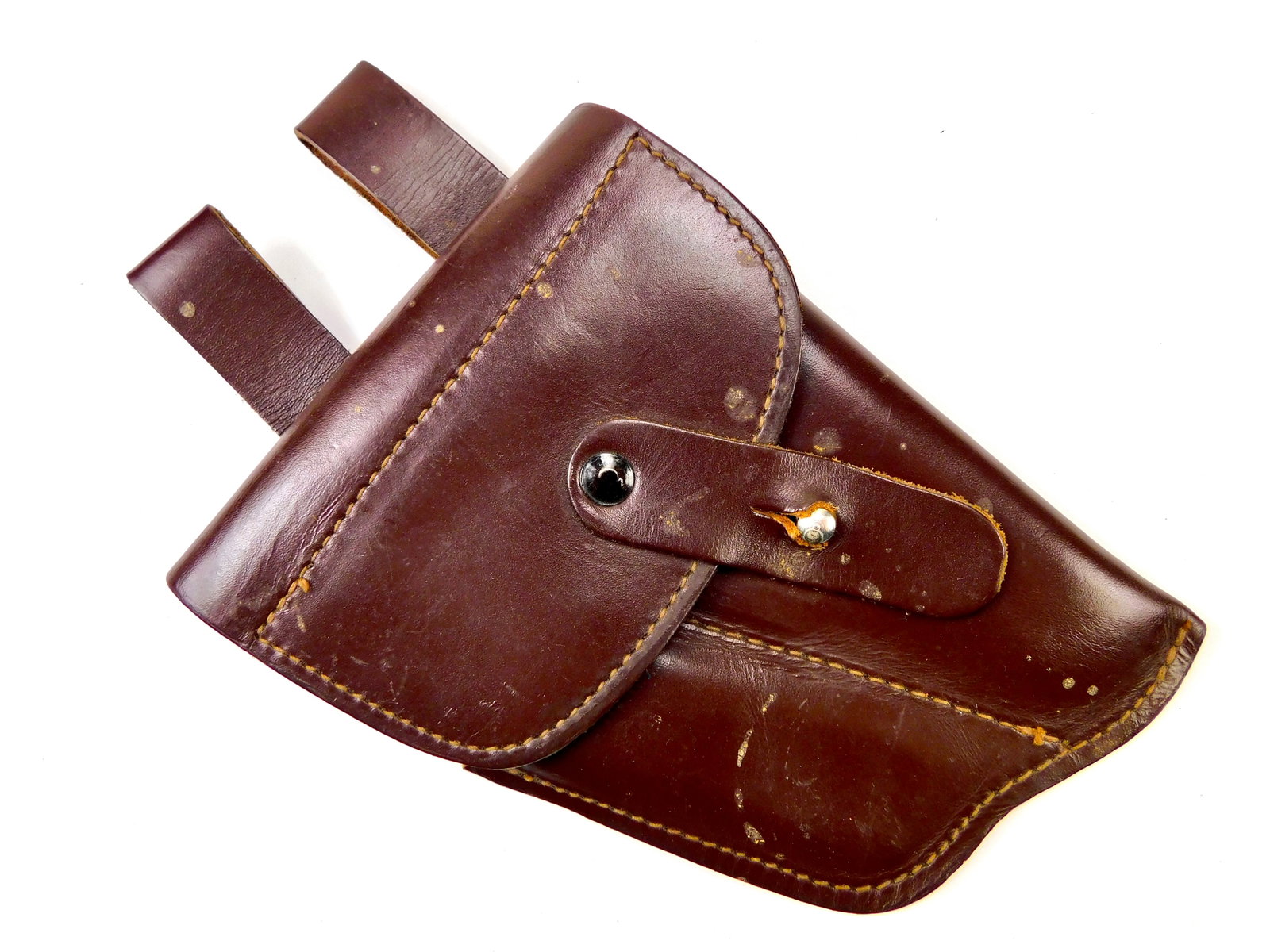 Vintage 1979 Czechoslovakian Czech Pistol Leather Holster (1 of 7)