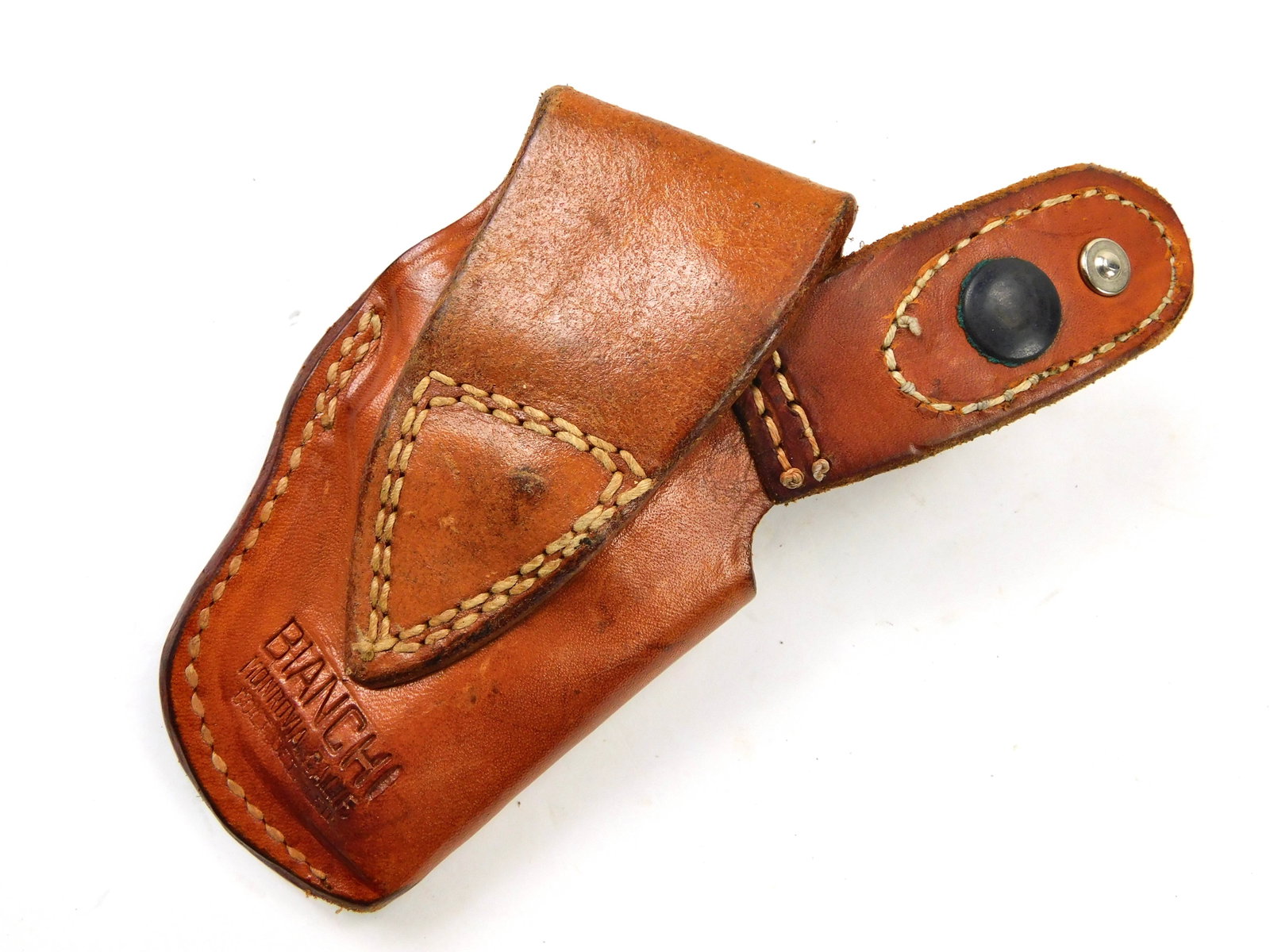 Vintage Bianchi Small Revolver Gun Pistol Leather Holster (1 of 6)